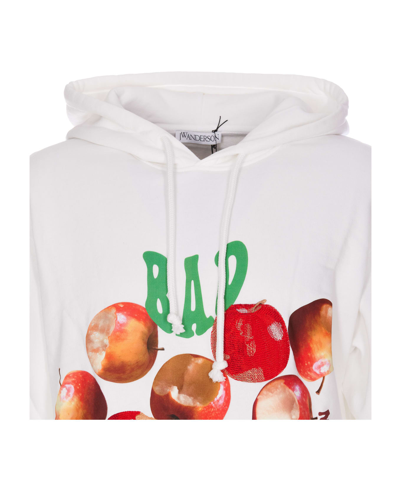 J.W. Anderson 'the Apple Collection - Bad Apple' Hoodie - White
