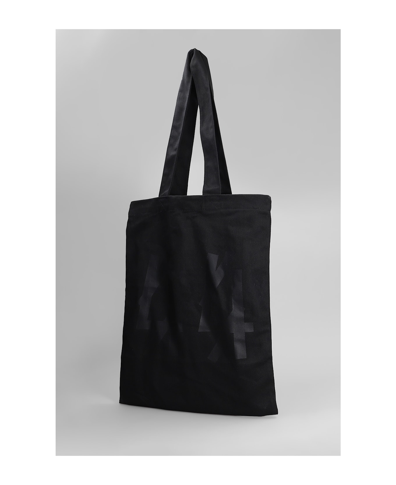 44 Label Group Tote In Black Cotton - black