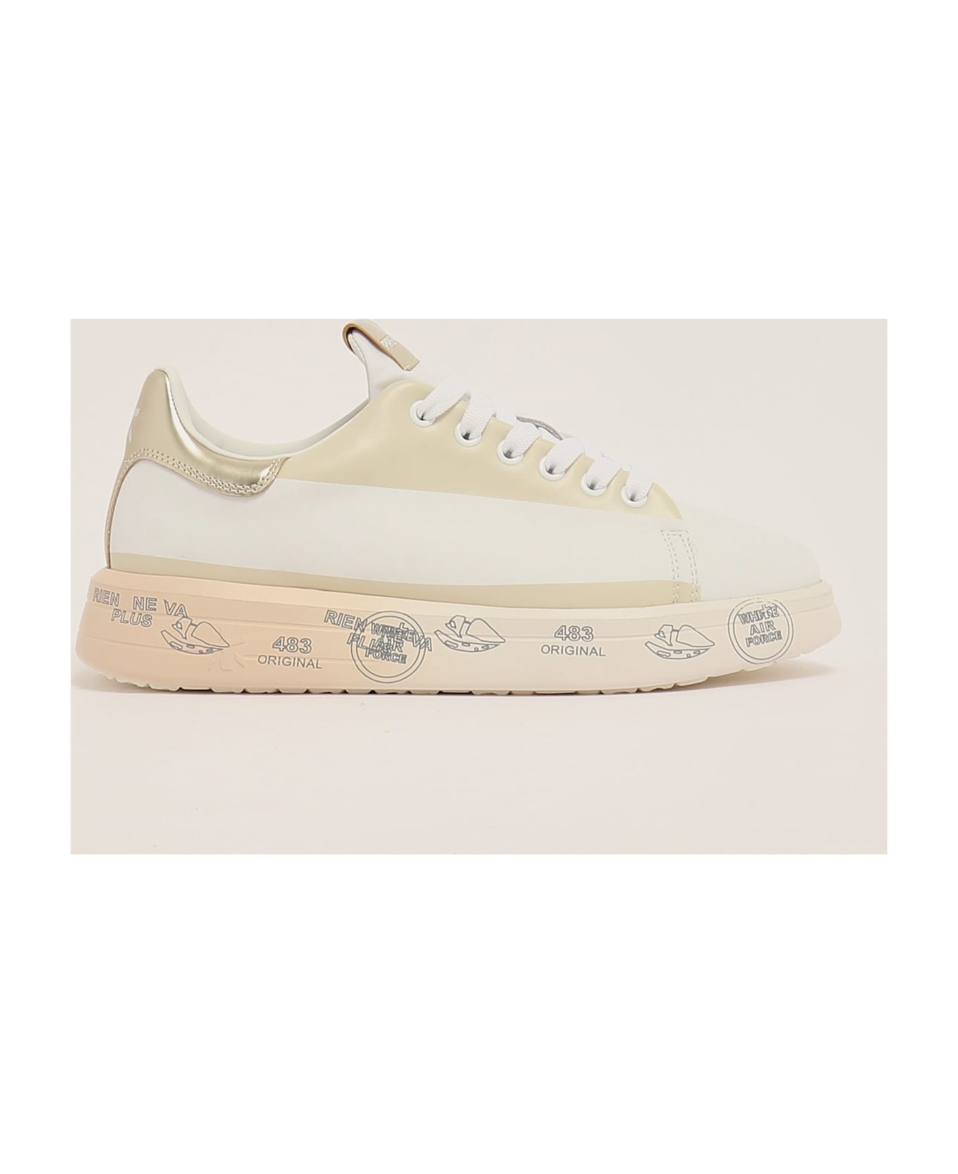 Premiata Belle Sneaker - BIANCO-SABBIA