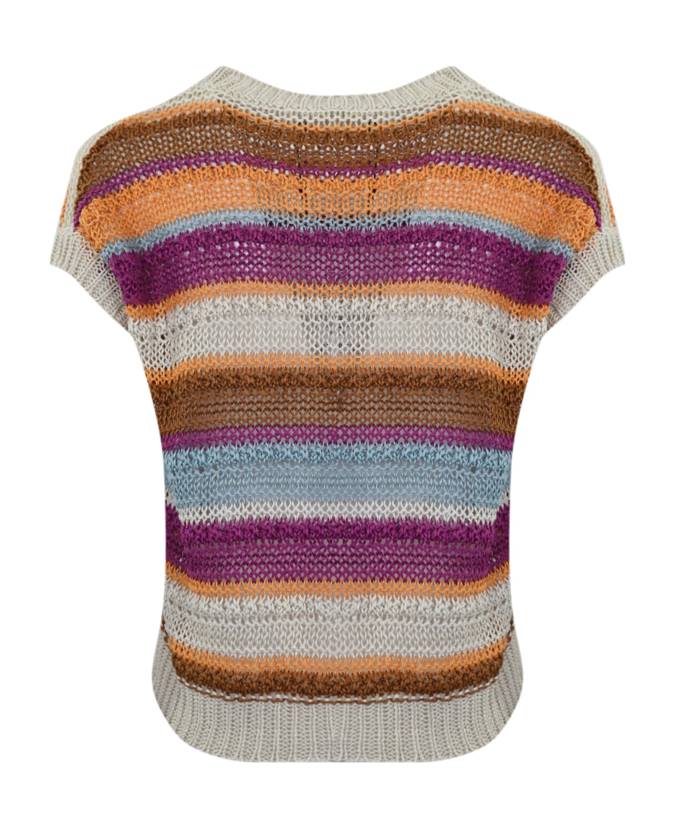 Weekend Max Mara 'acceso' Linen Sweater - Multicolor