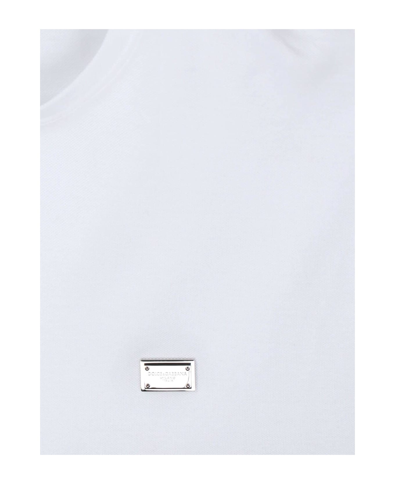 Dolce & Gabbana Plaque T-shirt - Bianco Ottico