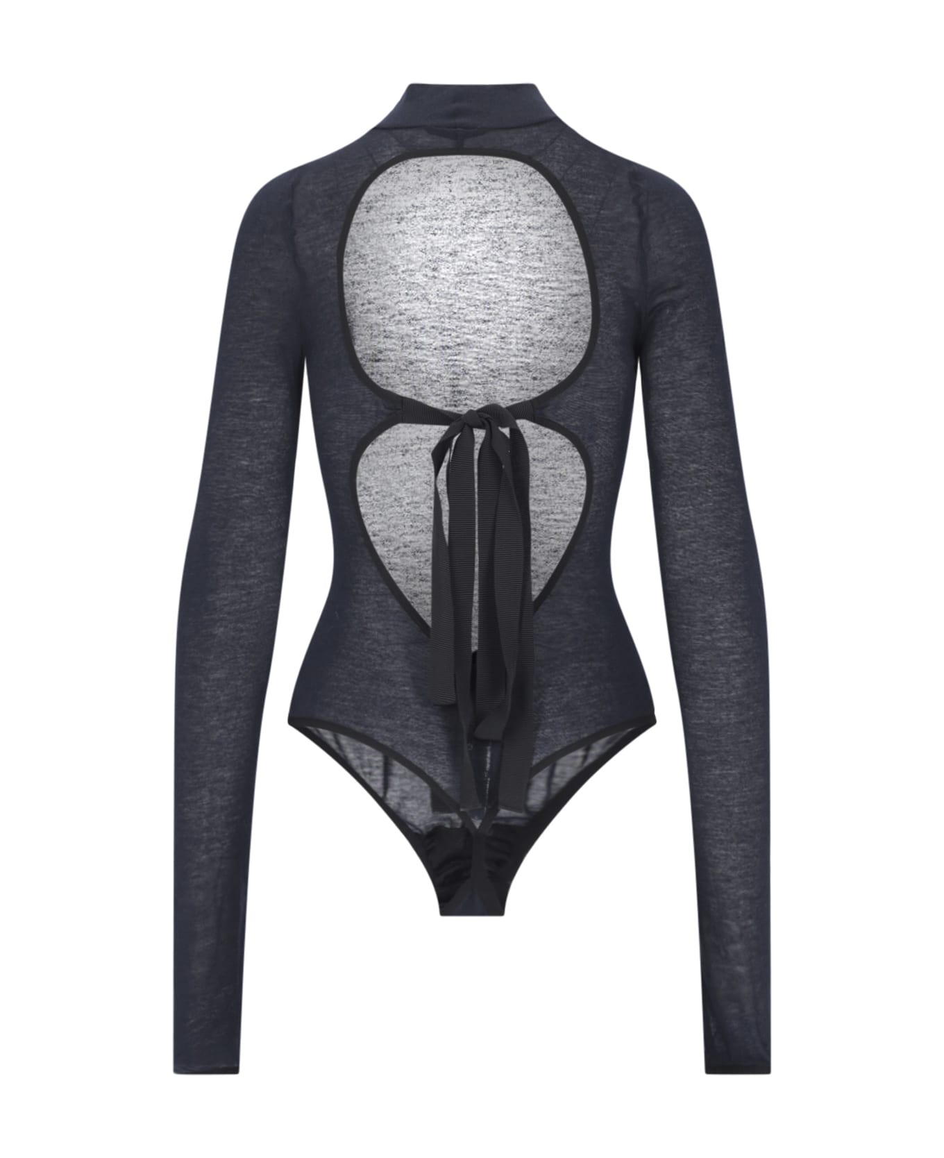 Nensi Dojaka Semi-transparent Bodysuit - Black  