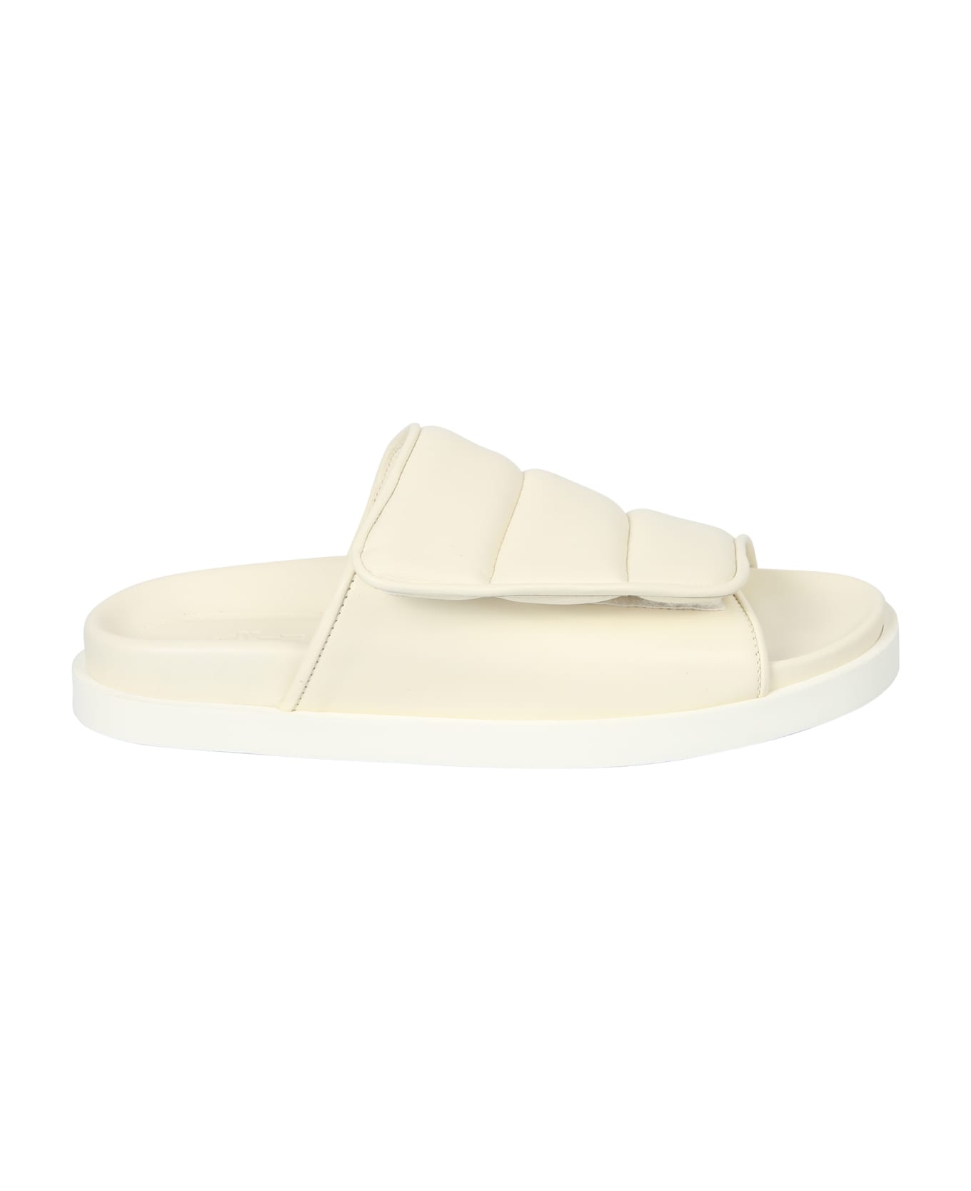 GIA BORGHINI Slipper Puffy Sandals - White
