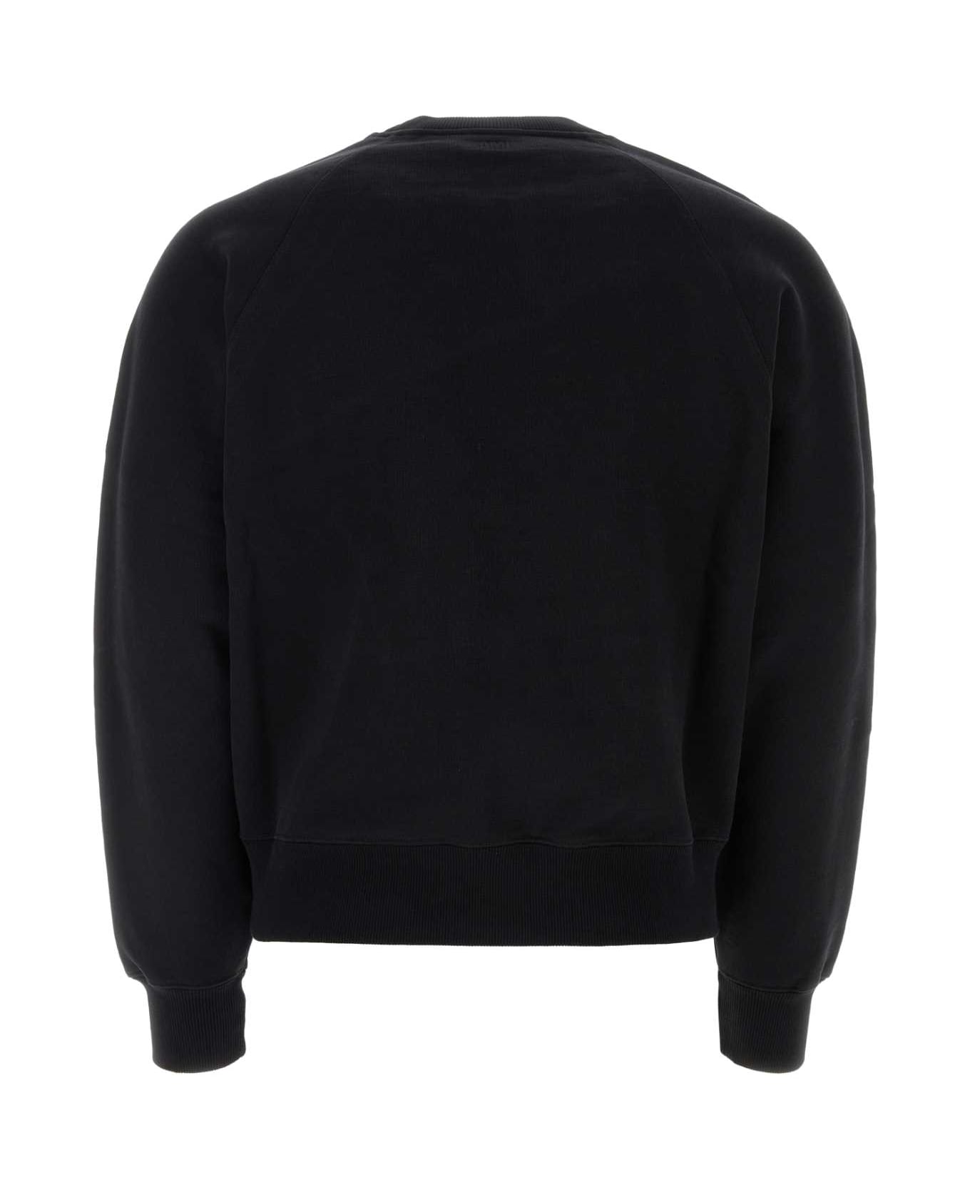 Ami Alexandre Mattiussi Black Cotton Sweatshirt - BLACK フリース