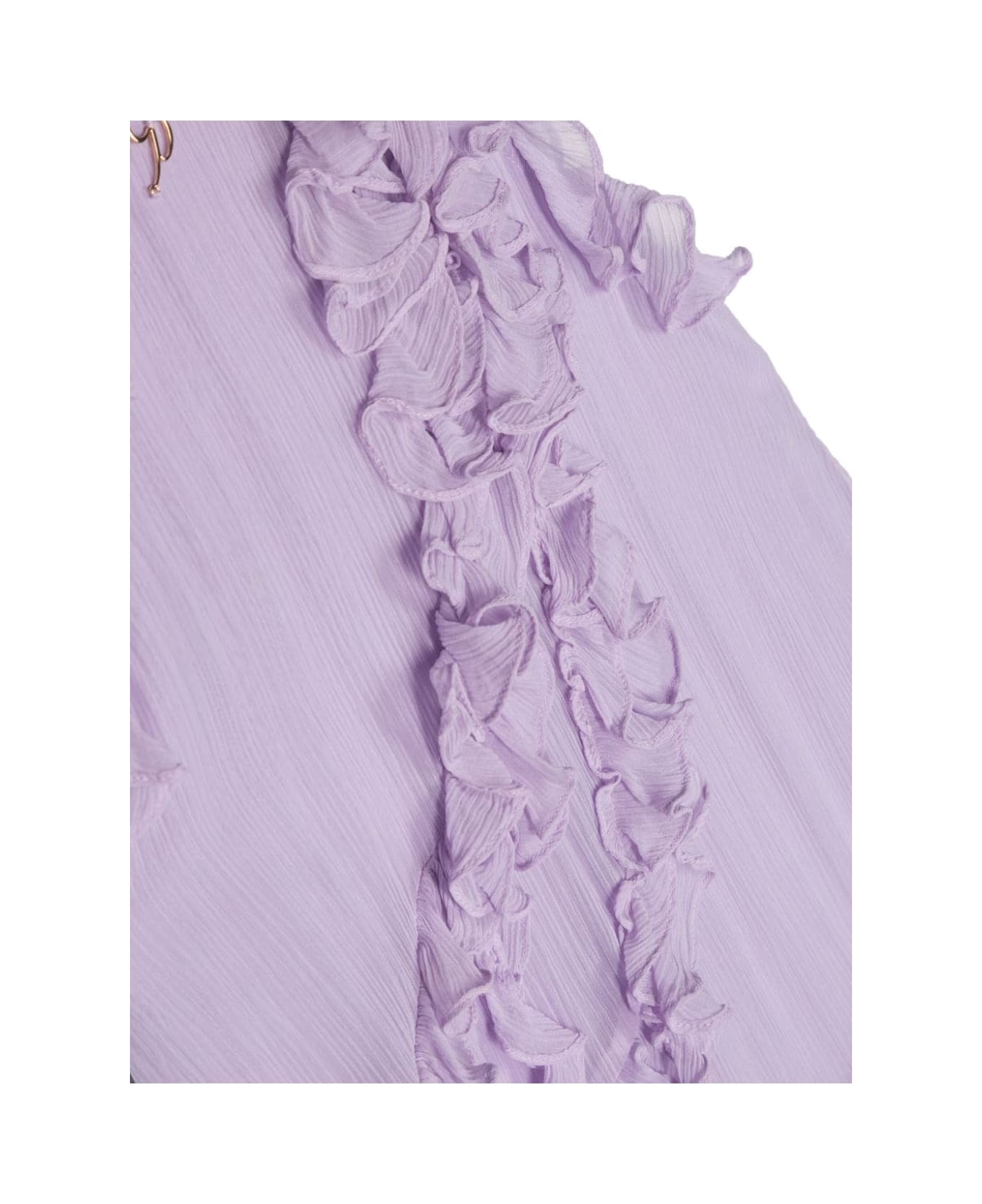 Miss Blumarine Lilac Ruffled Chiffon Dress - Purple ワンピース＆ドレス