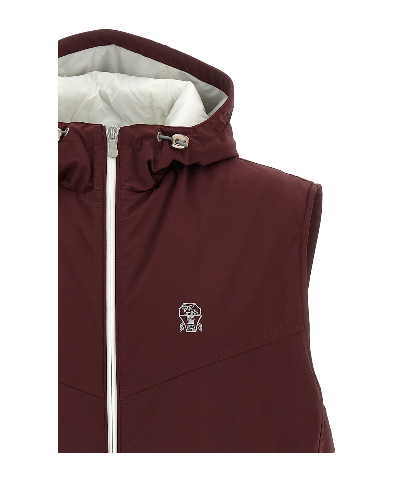 Brunello Cucinelli Hooded Vest - Bordeaux