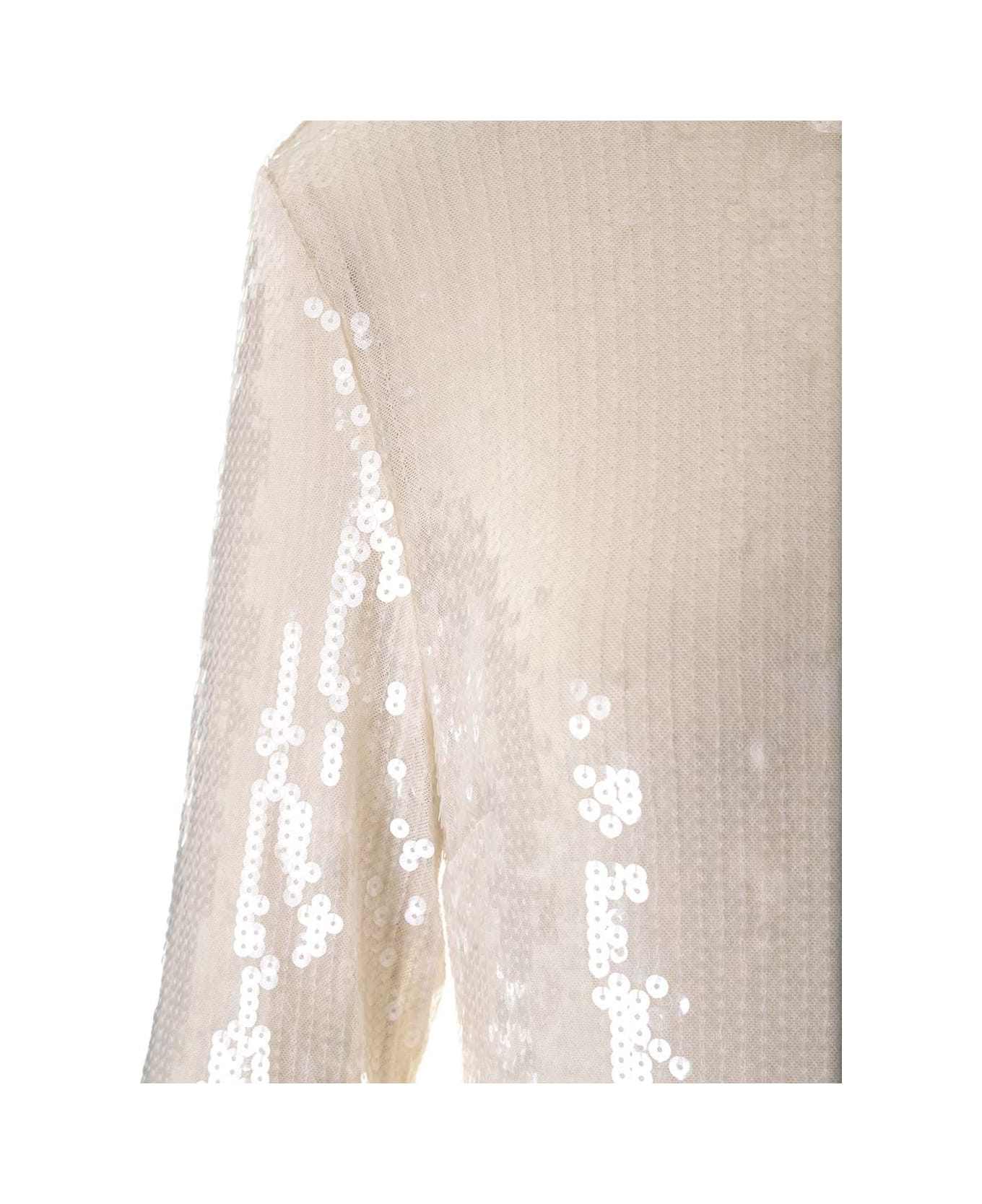 Rotate by Birger Christensen Maxi Dress With Sequins - White