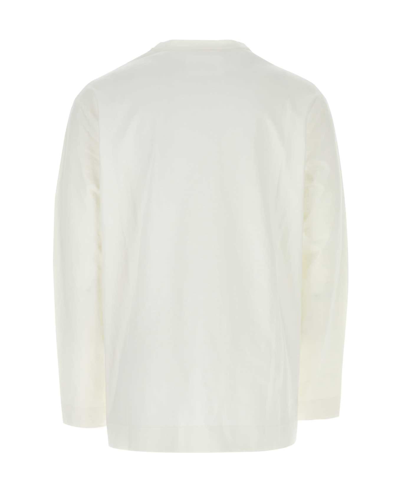 Jil Sander White Stretch Cotton Oversize T-shirt - 100 シャツ
