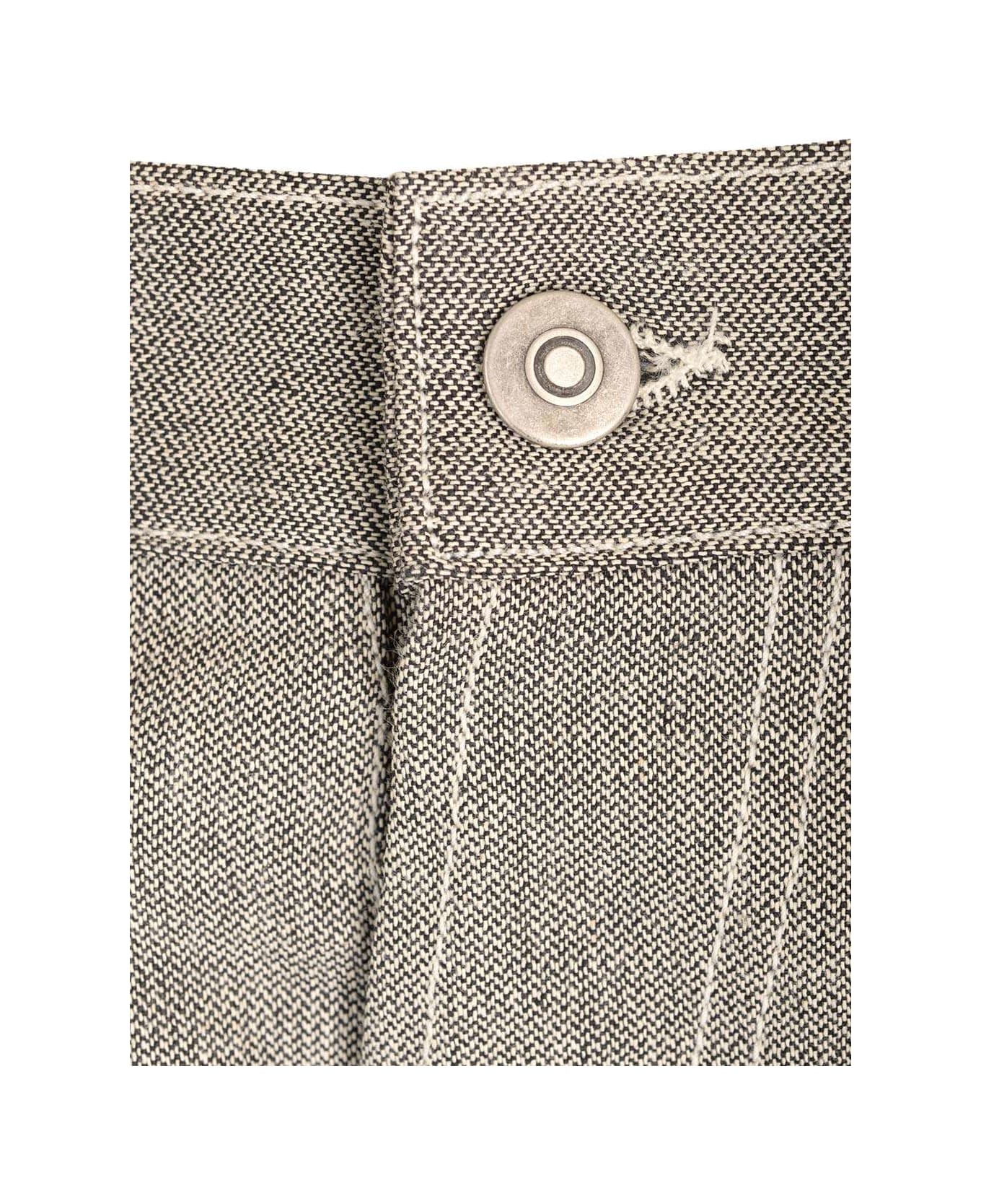 Maison Margiela Straight Buttoned Jeans - Grey