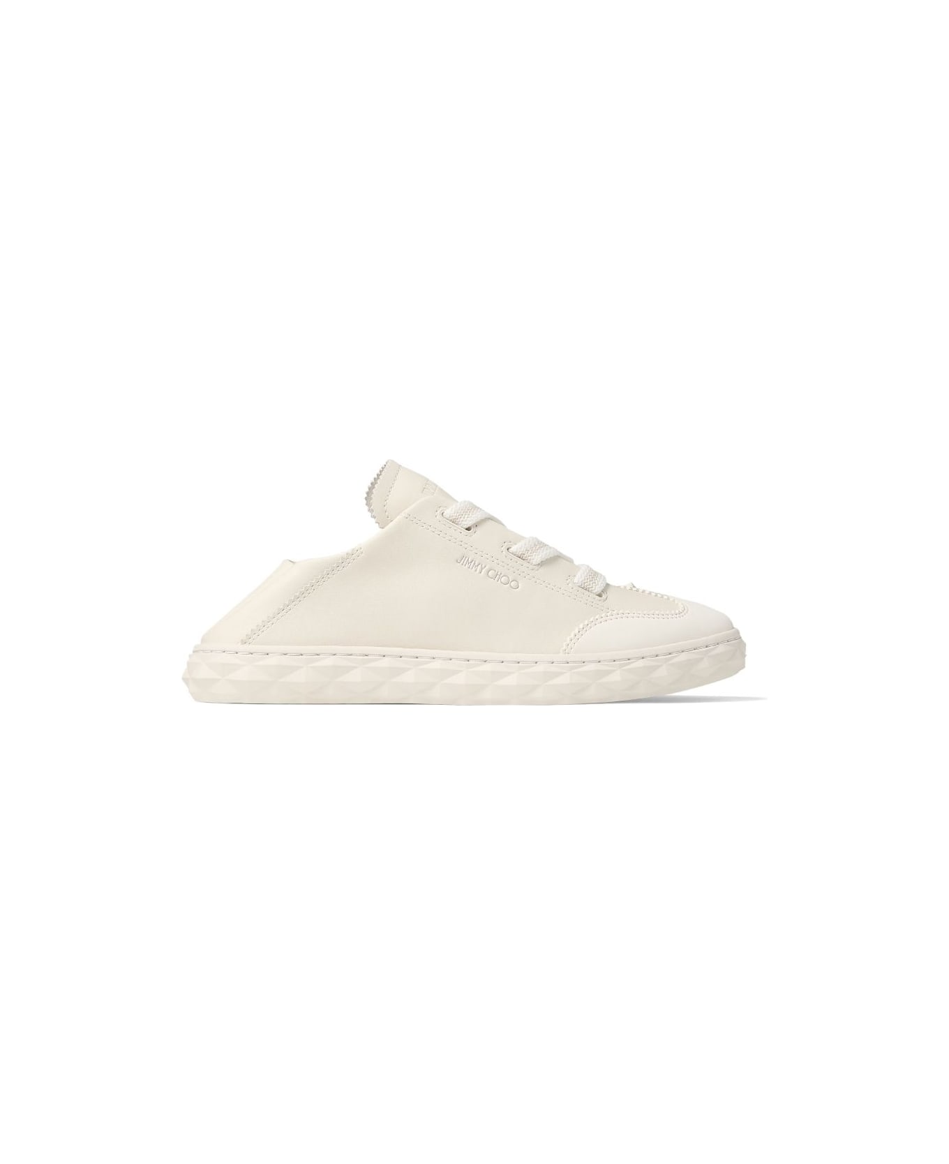 Jimmy Choo Diamond Light Leather Sneakers - White