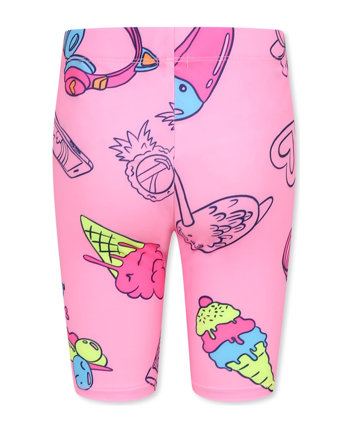 Billieblush Pink Shorts For Girl With Print - Pink