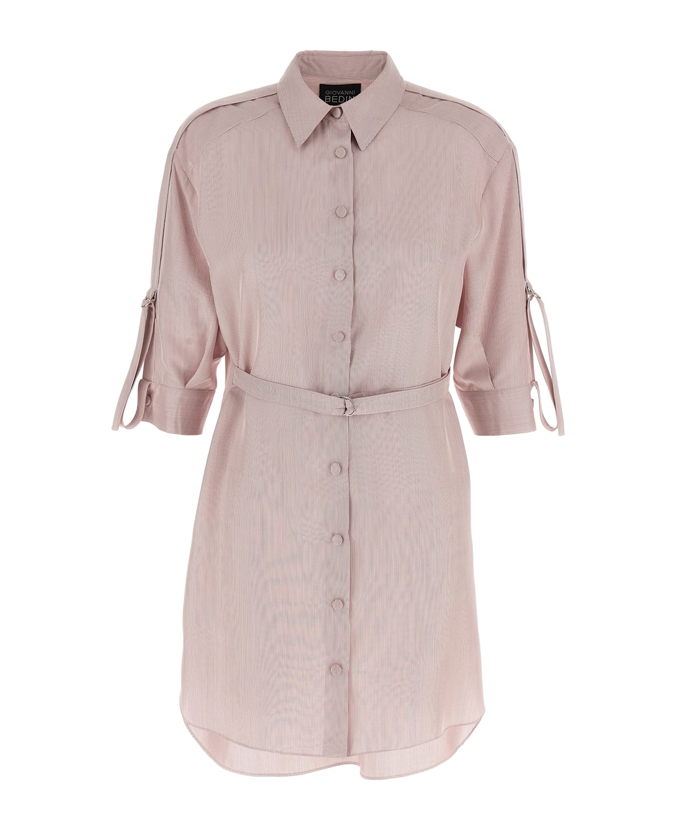 Giovanni Bedin Striped Silk Dress - Pink