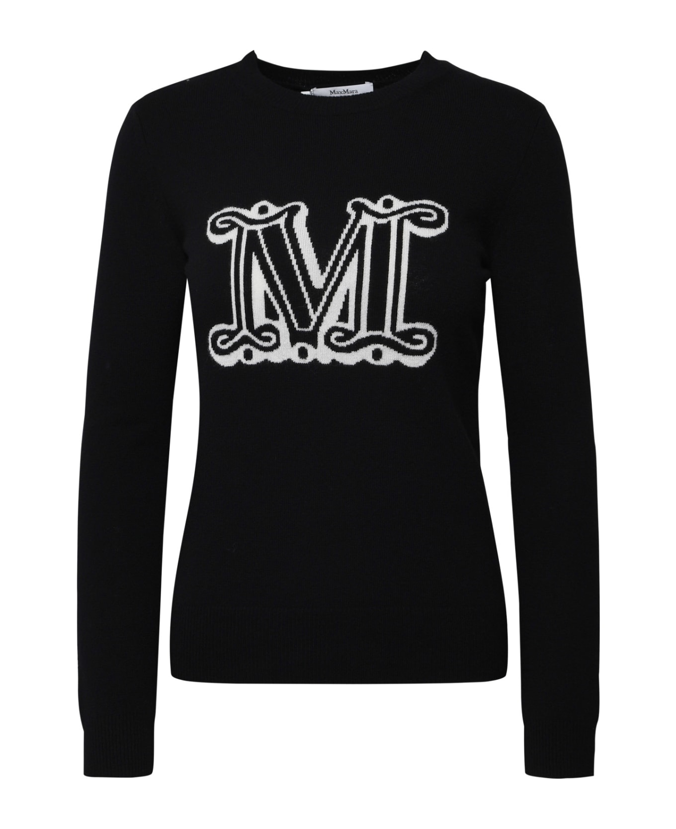 Max Mara Pamir Crewneck Logo Sweater - Black フリース
