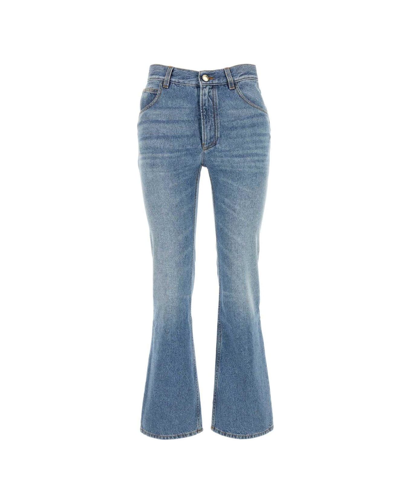 Chloé Cropped Bootcut Jeans - Denim