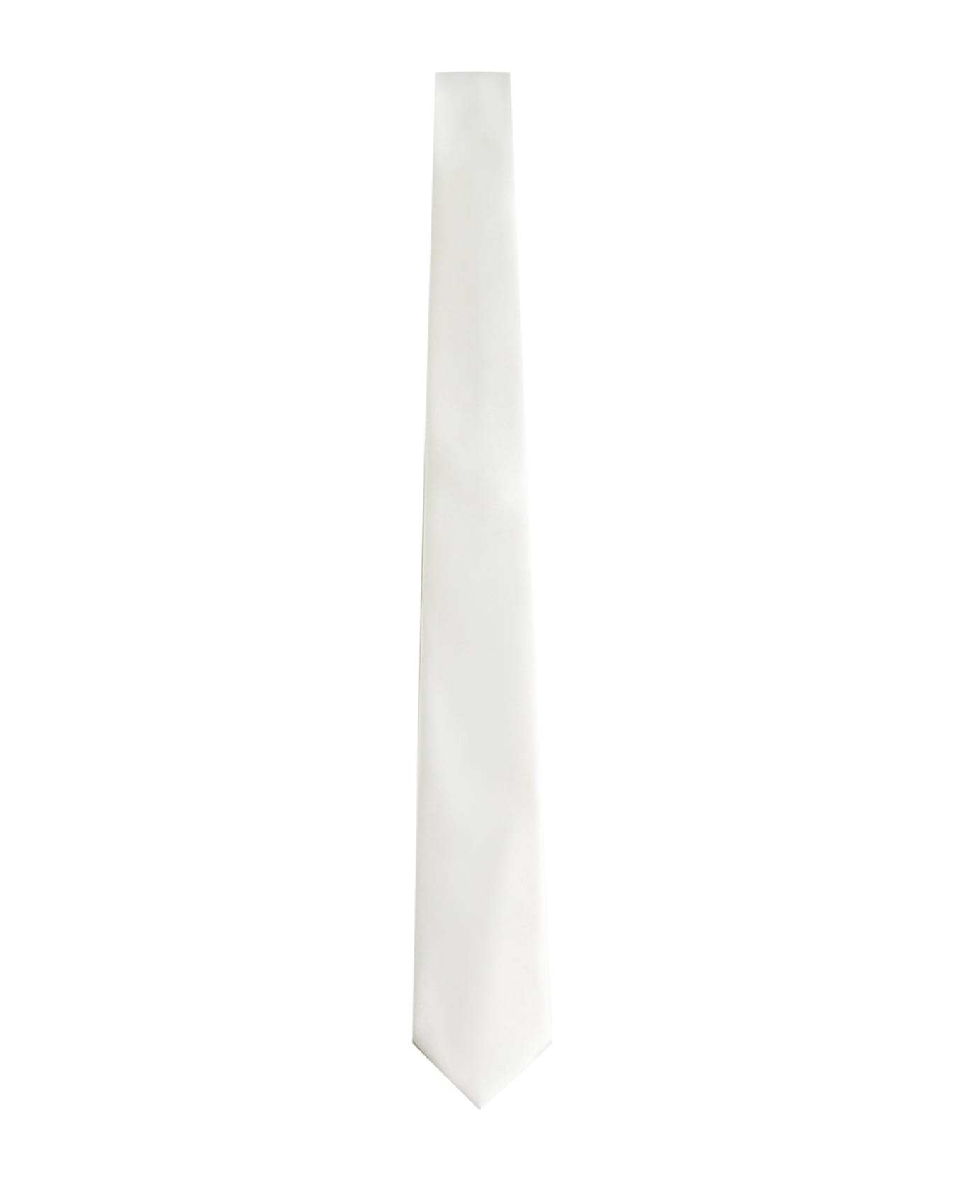 Tagliatore Ivory White Classic-style Tie In Polyester Man - Avorio