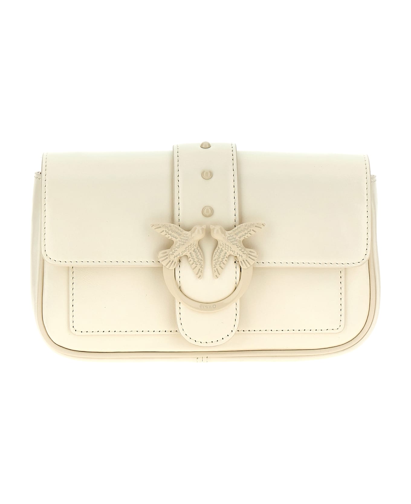 Pinko Love One Pocket Crossbody Bag - Bianco + bianco-block color