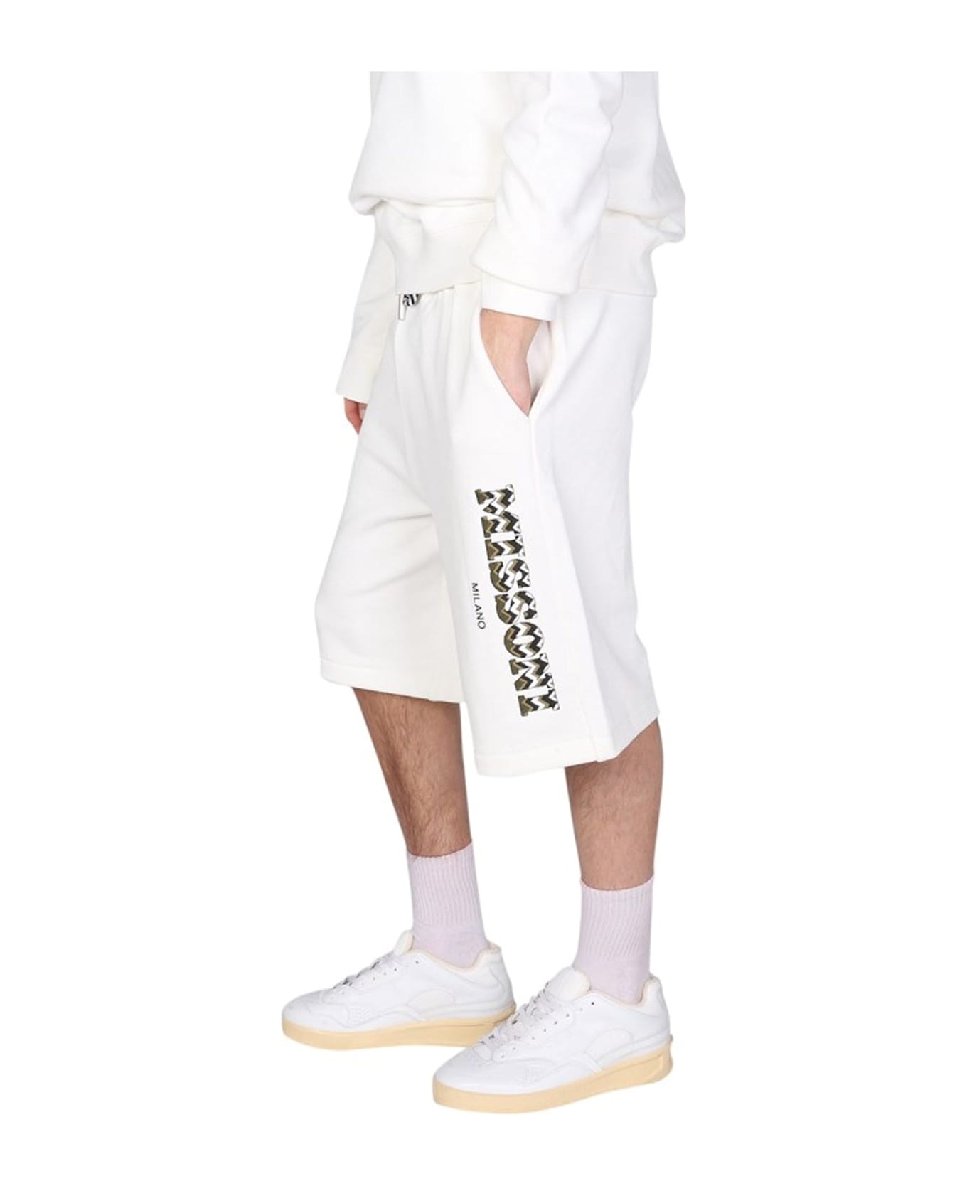 Missoni Cotton Logo Shorts - White
