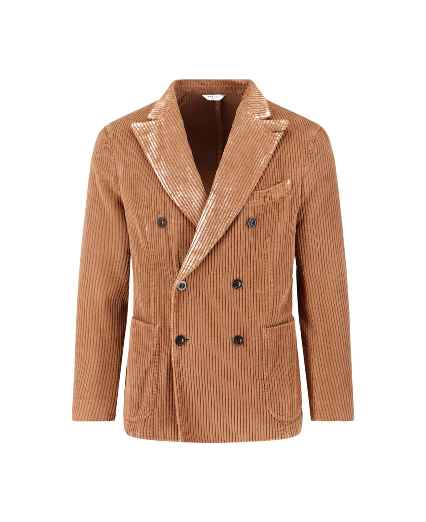 Boglioli Velvet Double-breasted Jacket - Leather Brown