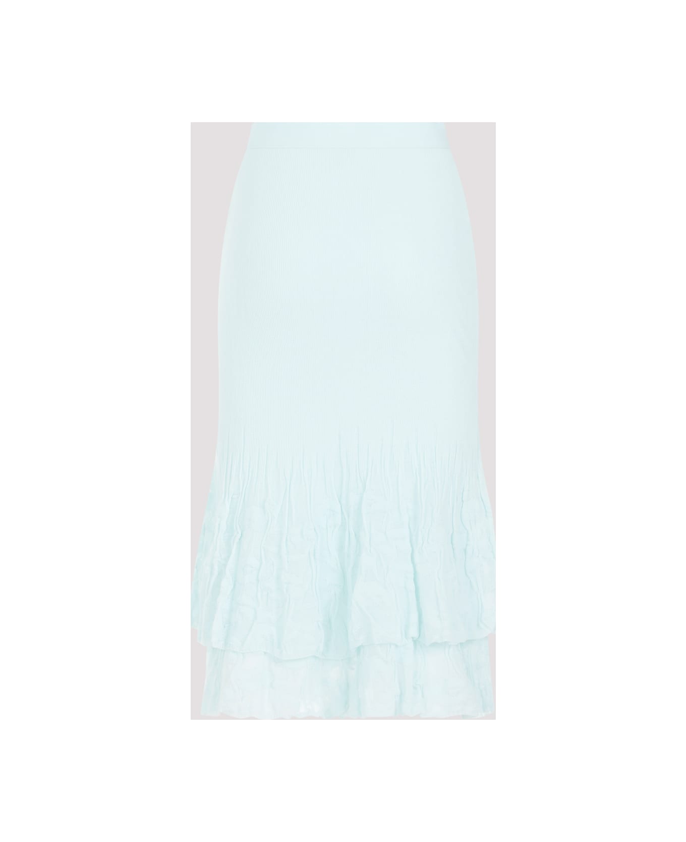 Bottega Veneta Cotton Midi Skirt - Pale Turquoise