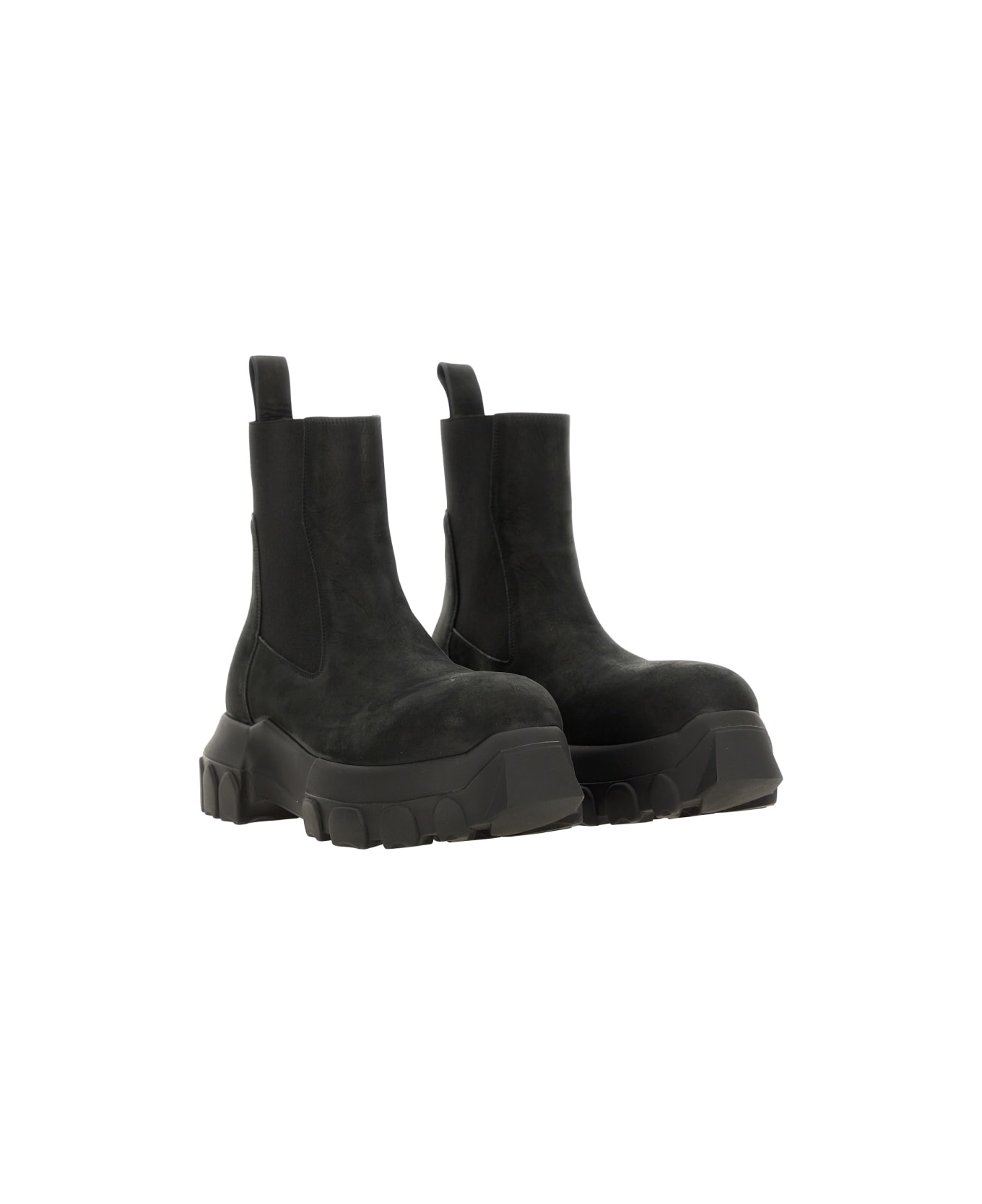 Rick Owens Leather Boot - BLACK