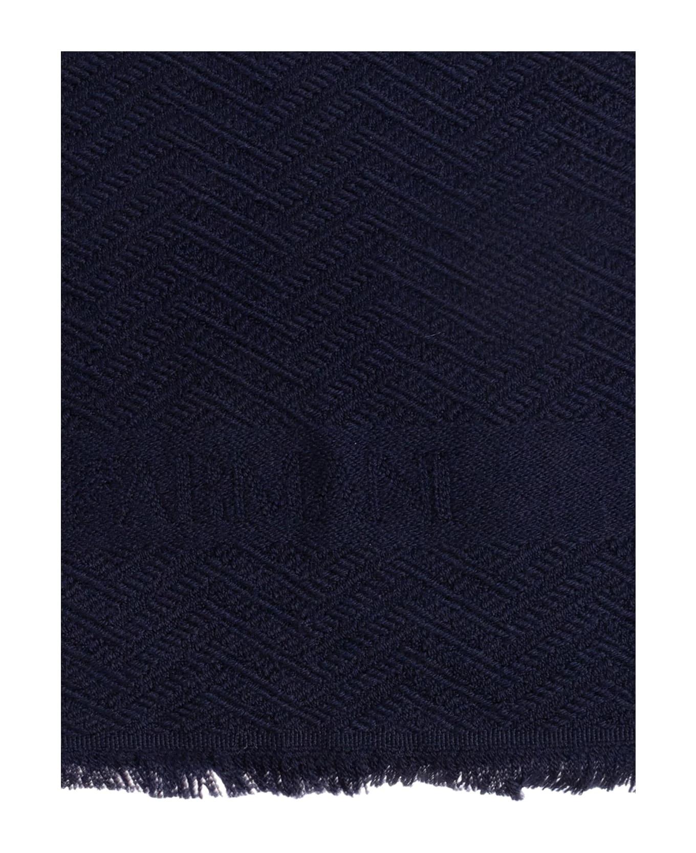 Emporio Armani Wool Scarf - Blue