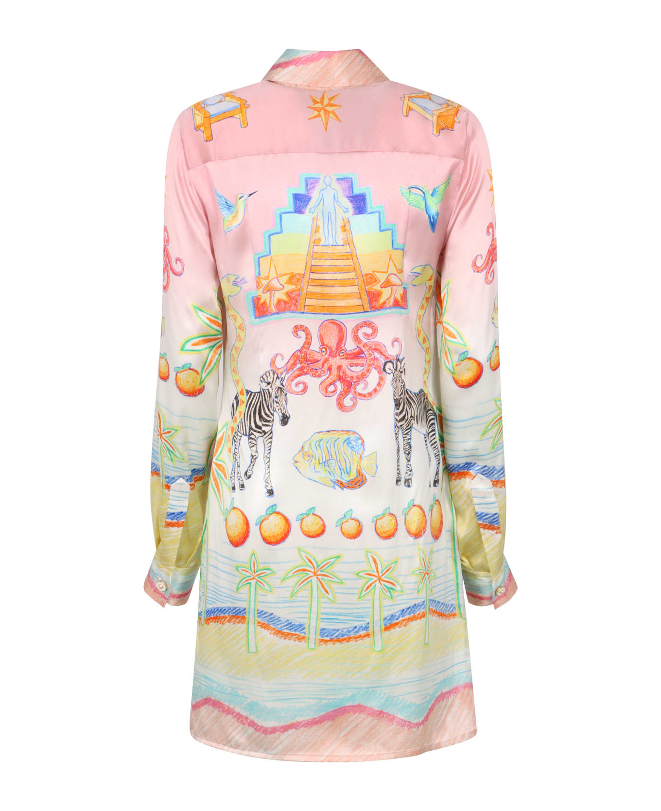Casablanca Printed Shirtdress - Multicolor