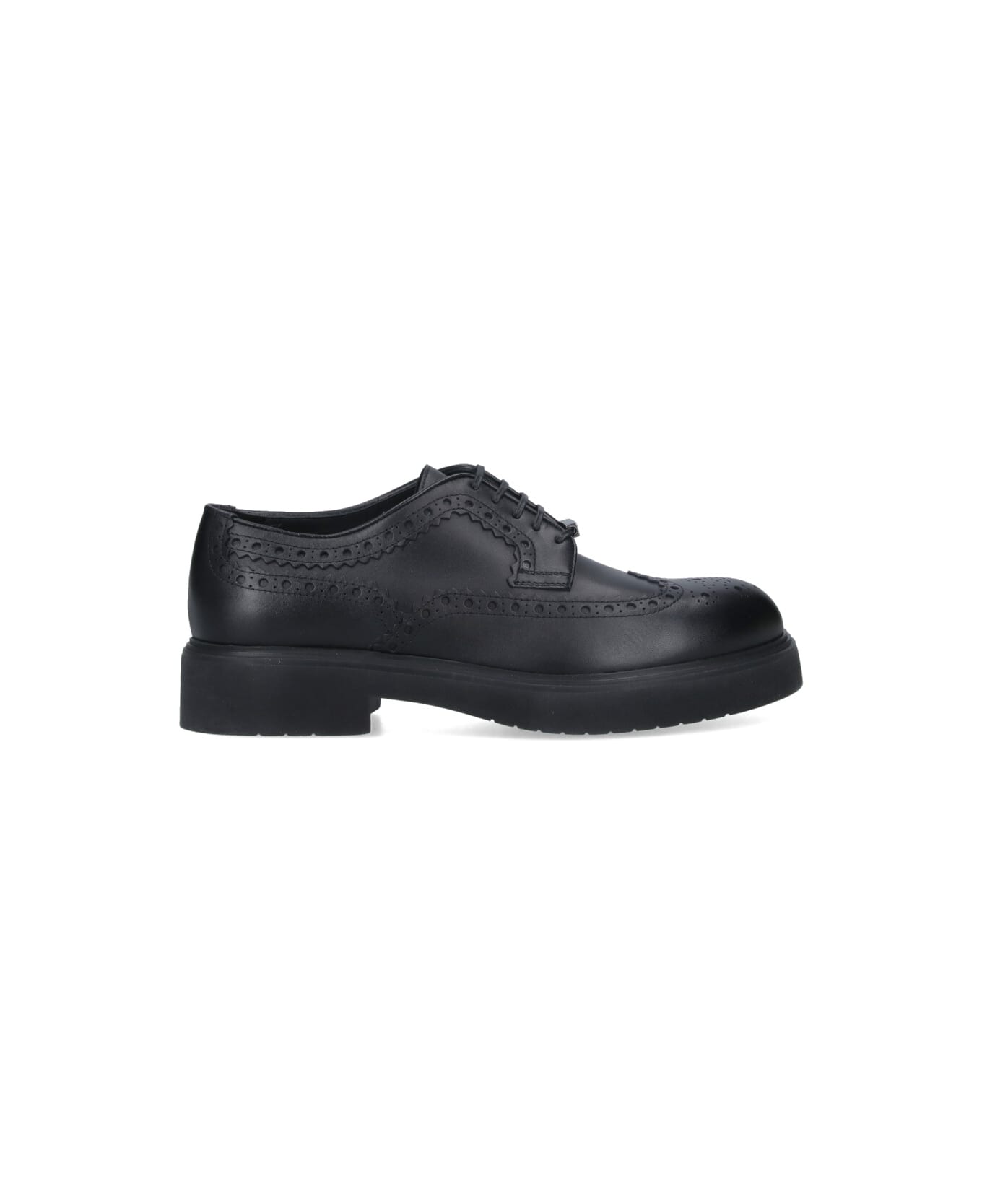 Ferragamo Logo Derby Shoes - Black  