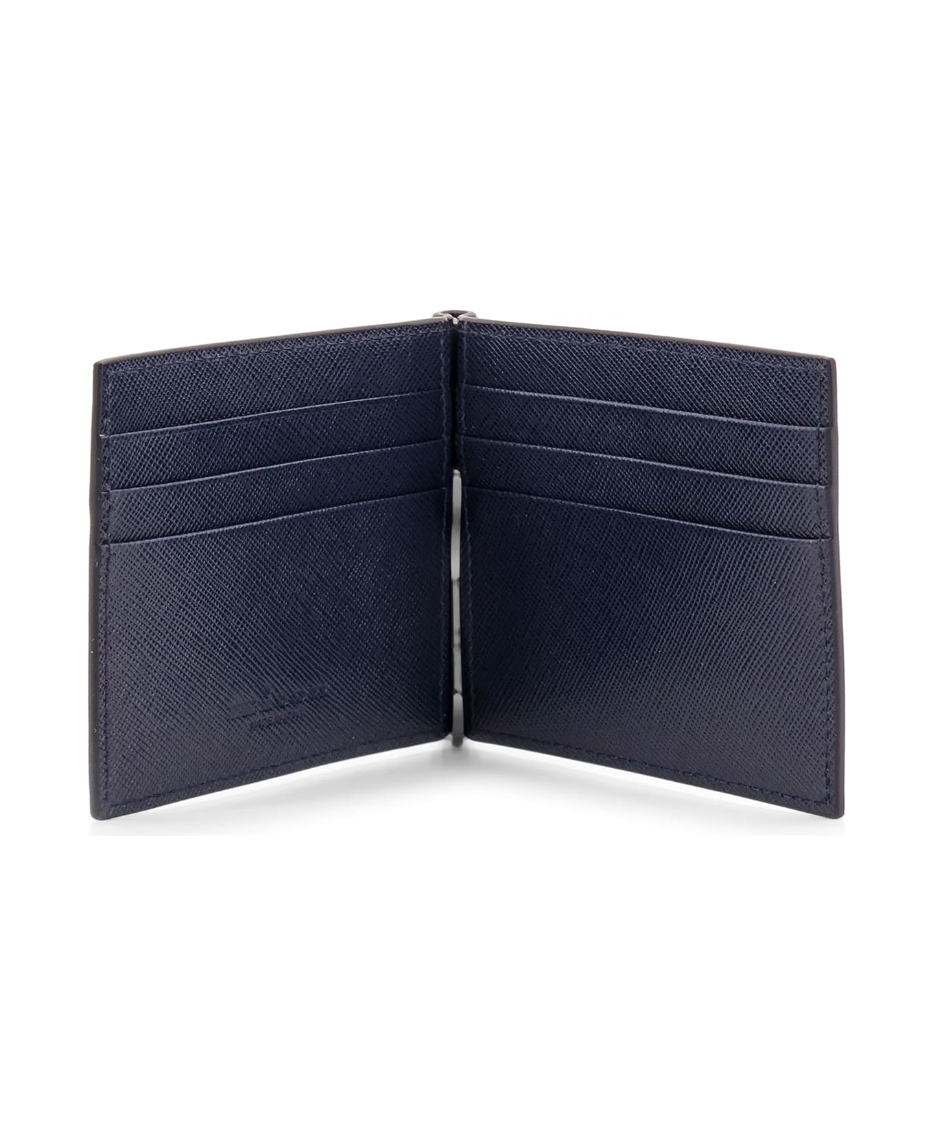 Kiton Leather Card Holder - Blue
