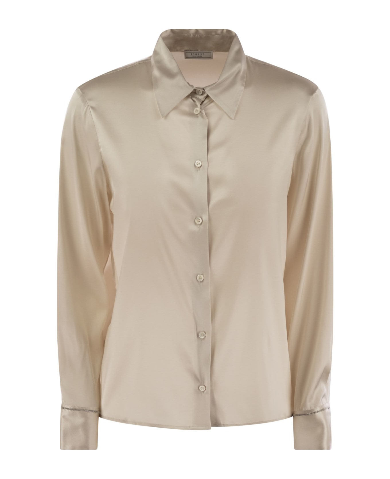 Peserico Silk Crepe Shirt - Beige