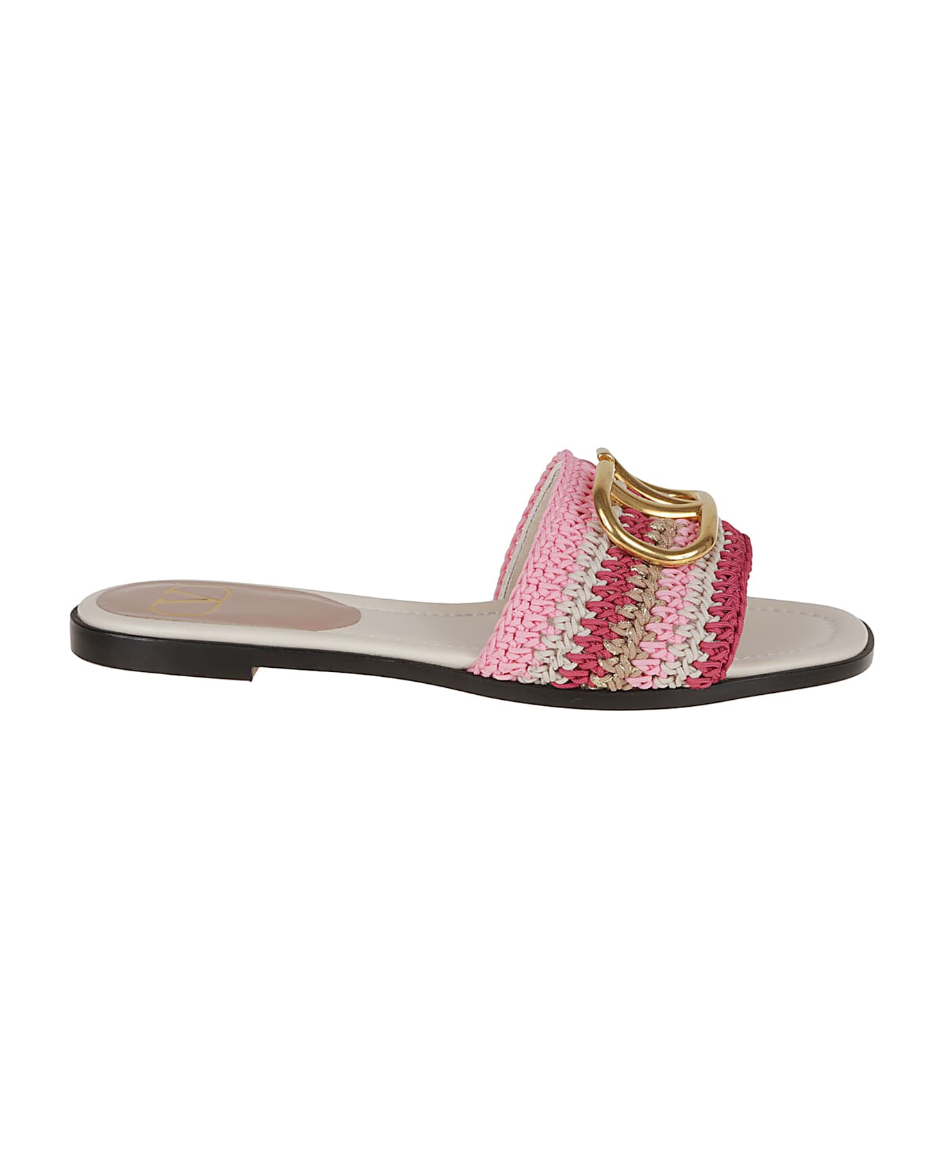 Valentino Garavani Slide Vlogo Signature T. 05 - Qrv Paradise Rose Ivory Old Gold Ginger Brea