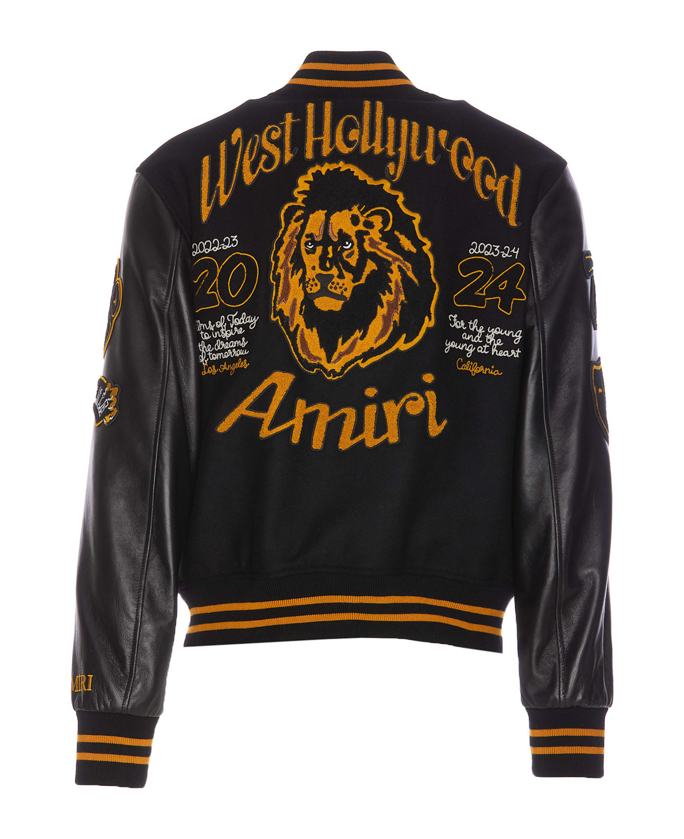 AMIRI Lion Varsity Jacket - Black