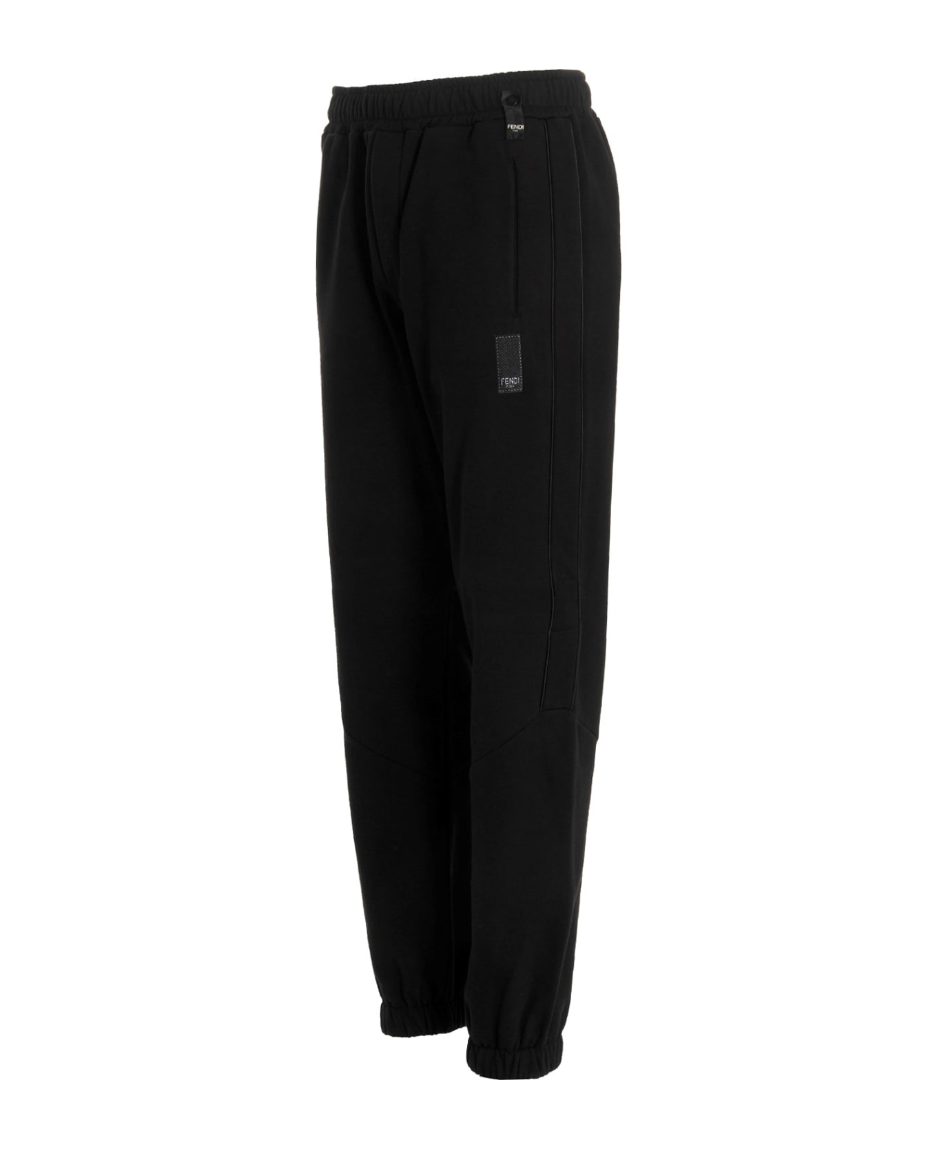 Fendi Trousers In Cotton - BLACK