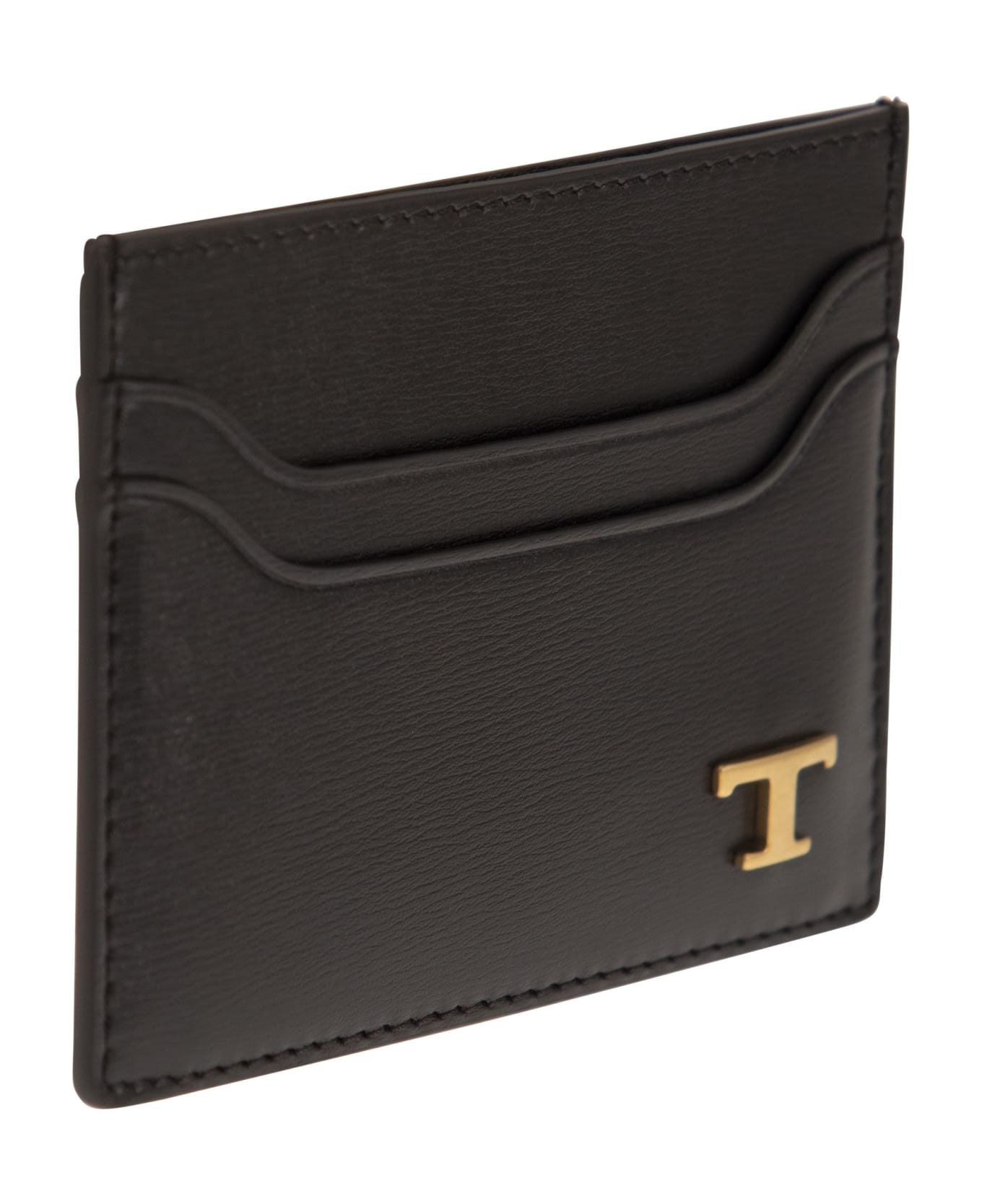 Tod's Leather Card Holder With Logo - Dark Brown 財布