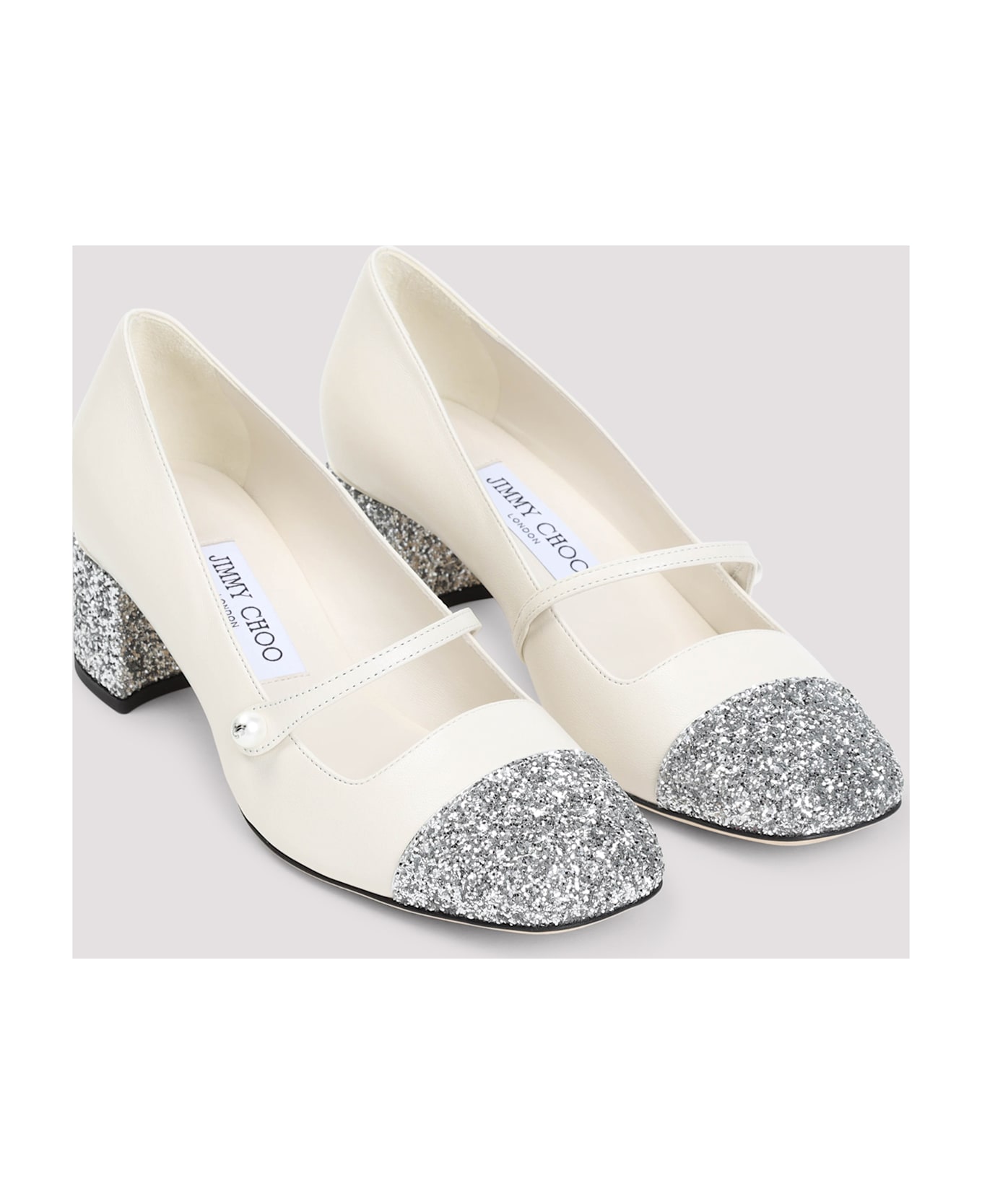 Jimmy Choo Elisa 45 Pumps - Silver Latte