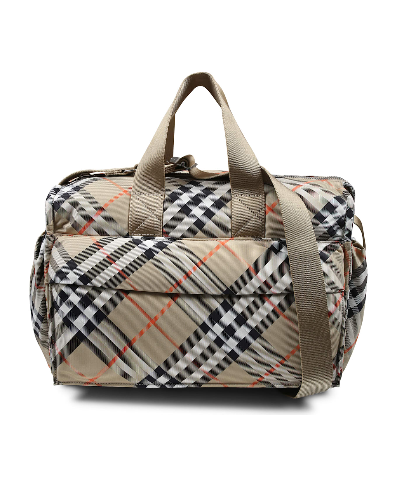Burberry Beige Changing Bag For Babykids With Vintage Check - Beige