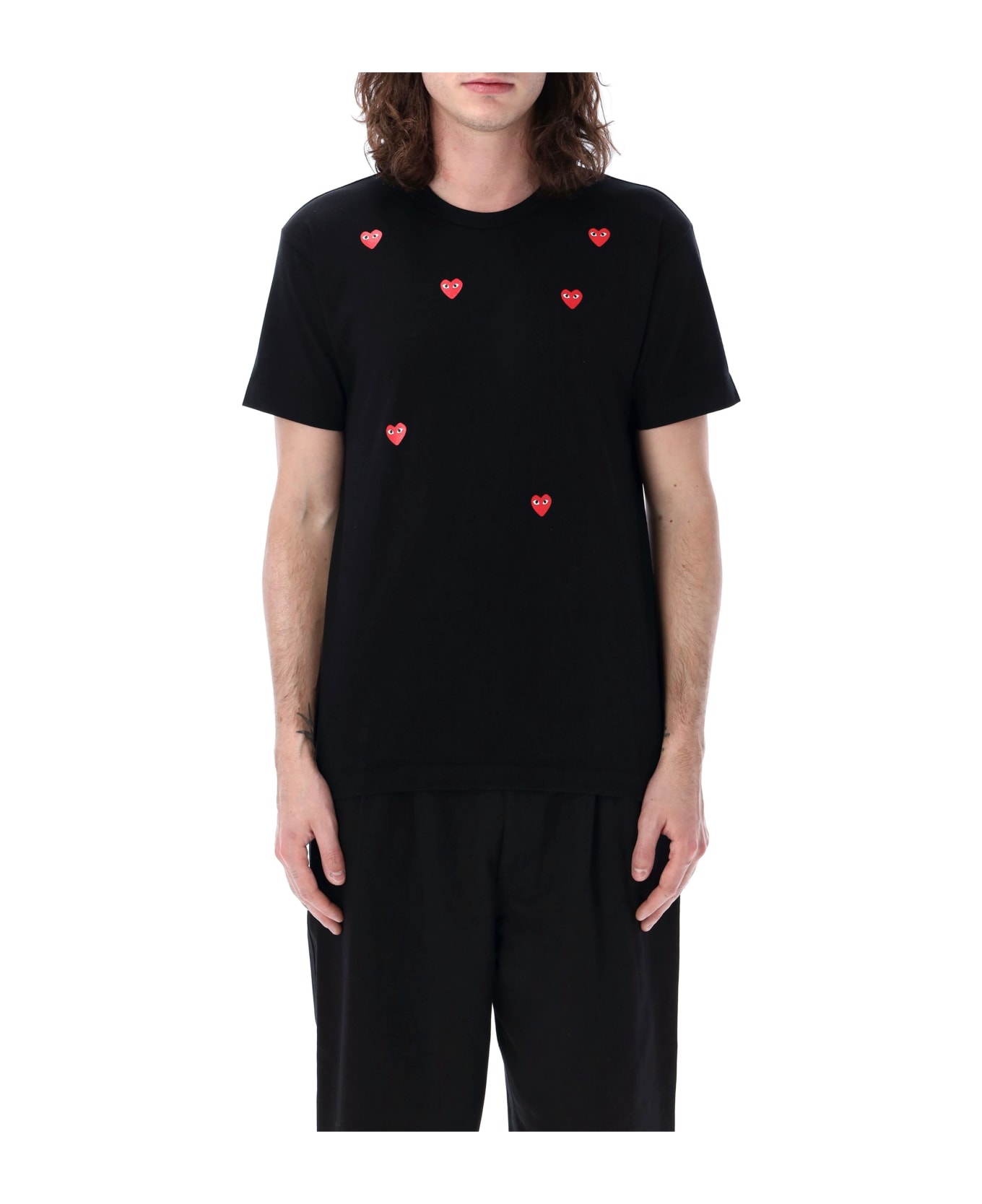 Comme des Garçons Play Red Hearts T-shirt - BLACK Tシャツ