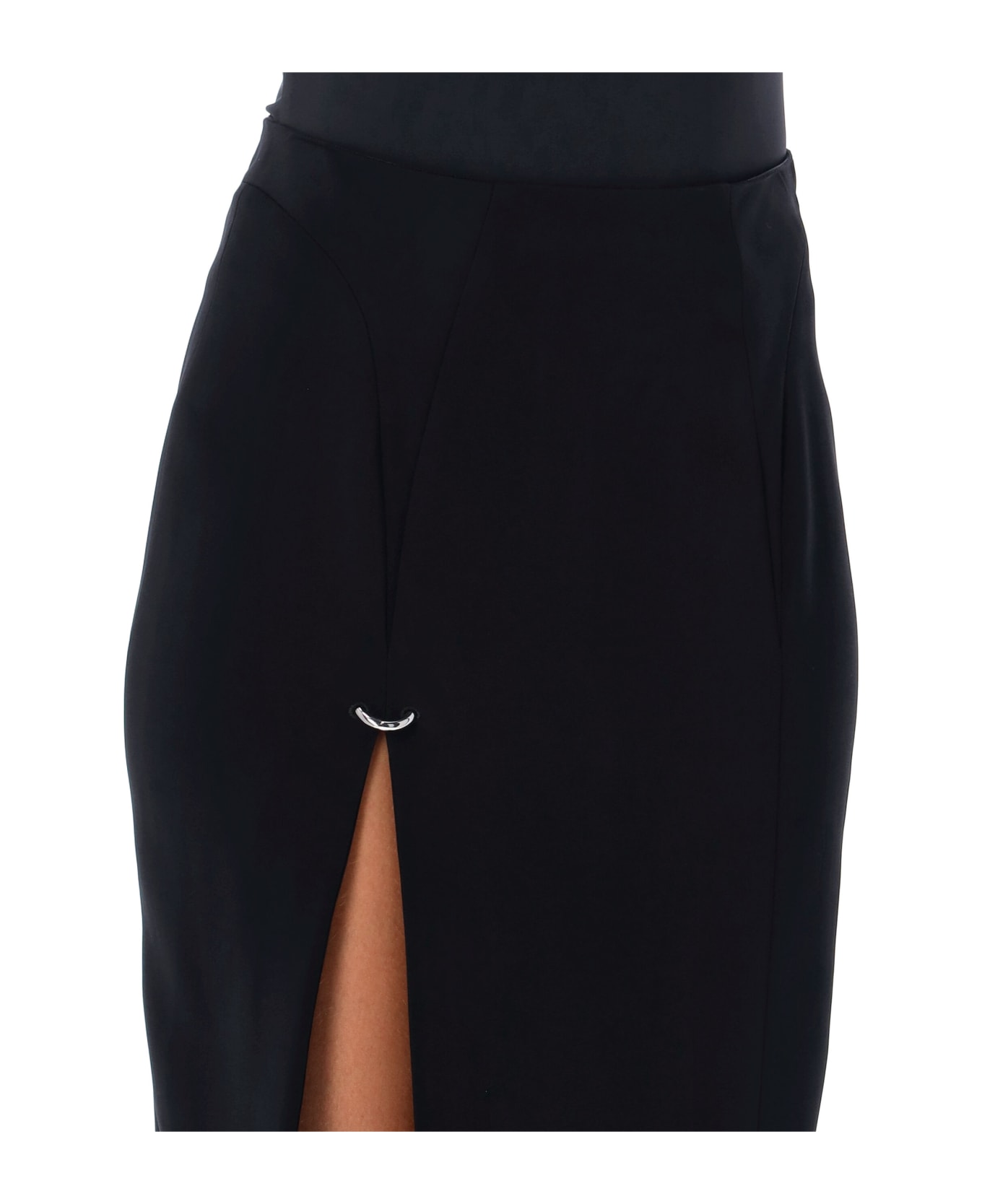 Mugler Longuette Skirt - BLACK