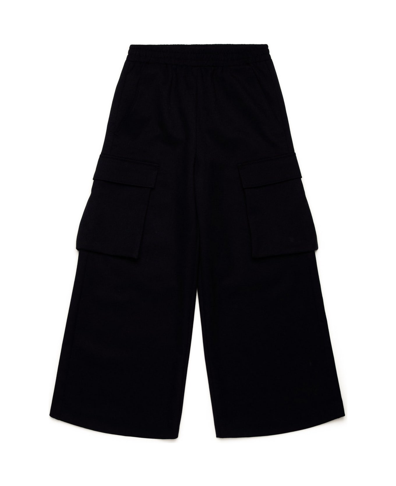 MM6 Maison Margiela Logo Embroidered Cargo Pants - Black