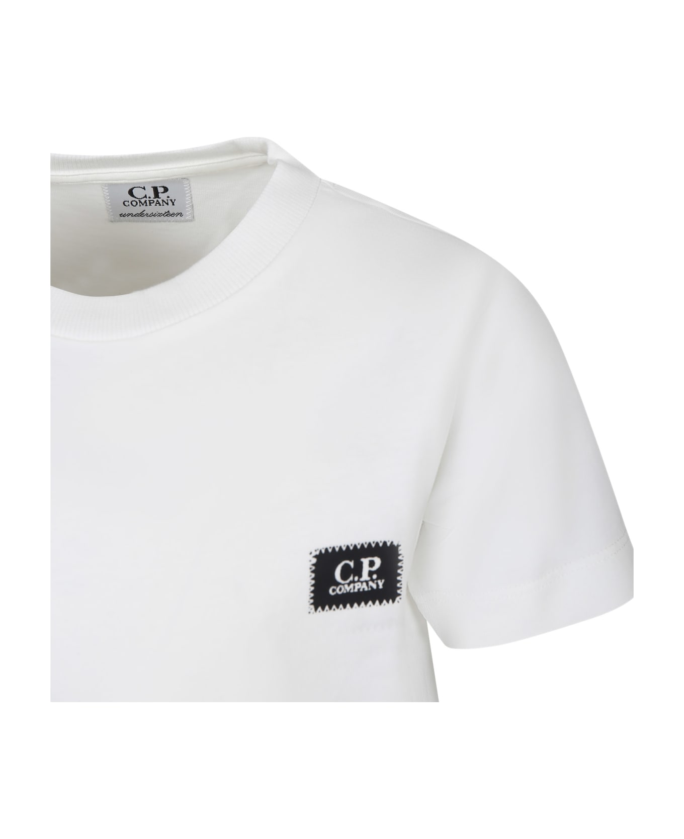 C.P. Company White T-shirt For Boy With Logo - Bianco