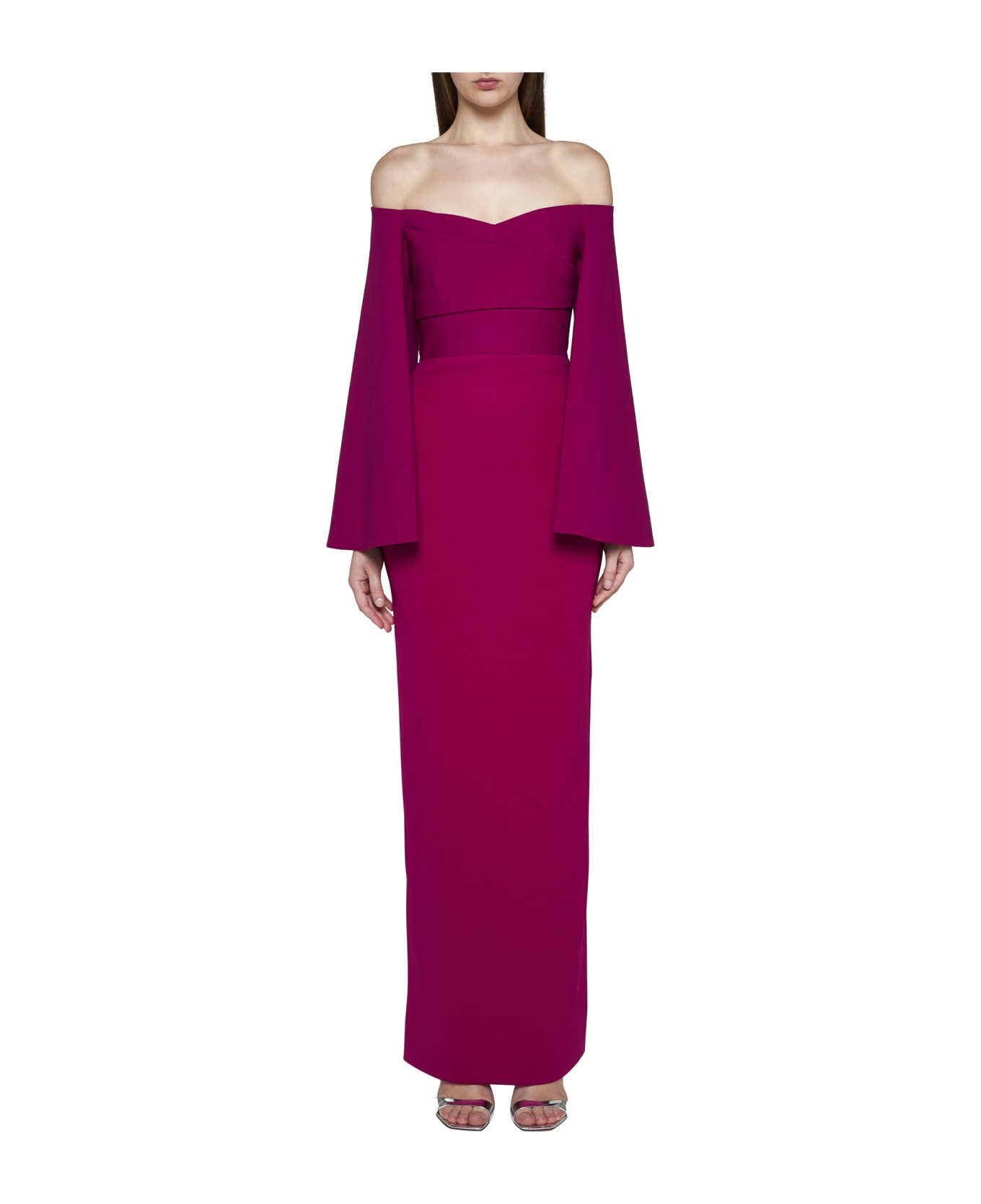 Solace London Dress - Fuchsia