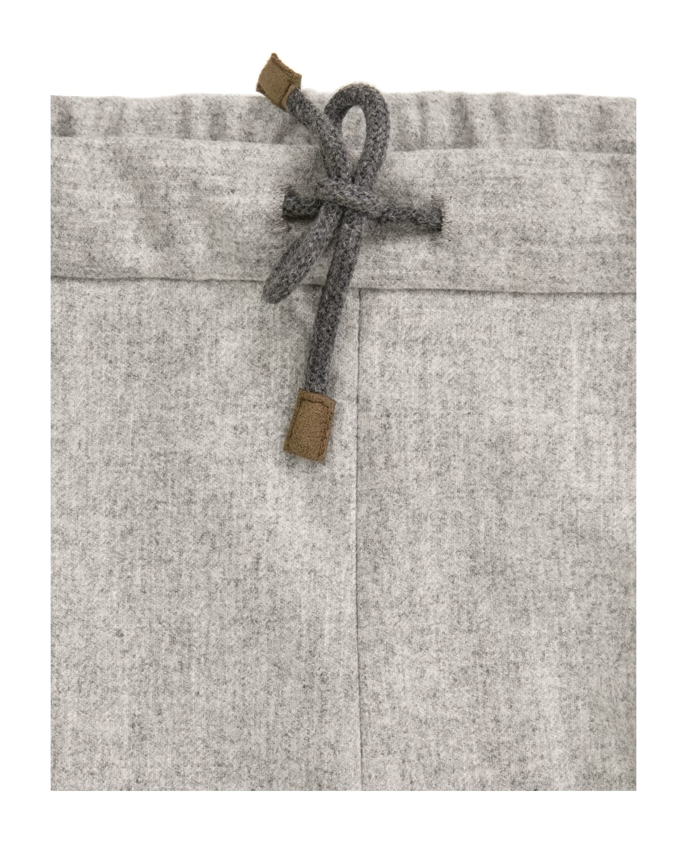 Brunello Cucinelli Wool Trousers - Melange Grey
