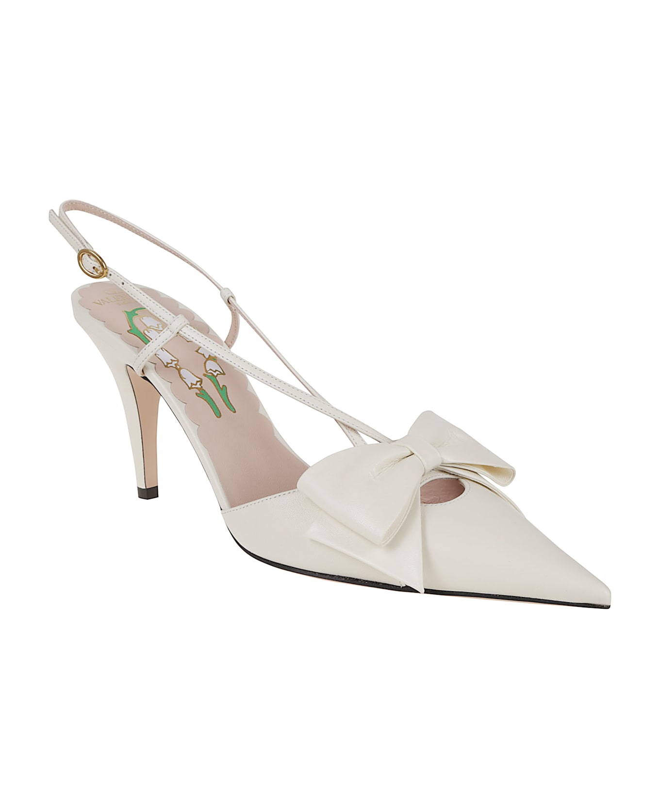 Valentino Garavani Sling Back Bowow T. 85 - Ivory