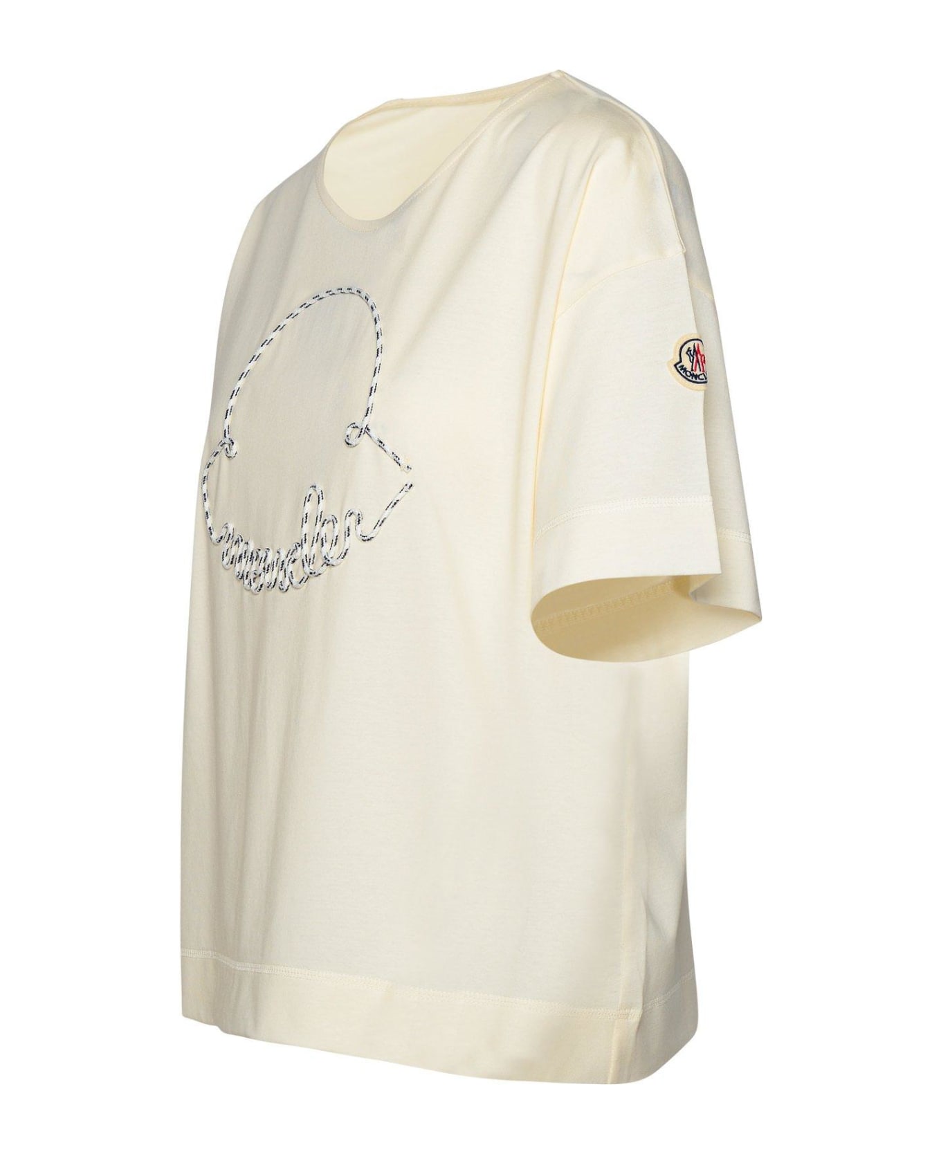 Moncler Logo Detailed Crewneck T-shirt - White Tシャツ