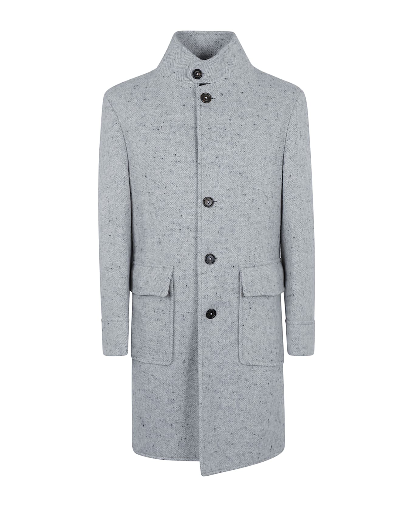 Eleventy Straight Buttoned Coat - Grey コート