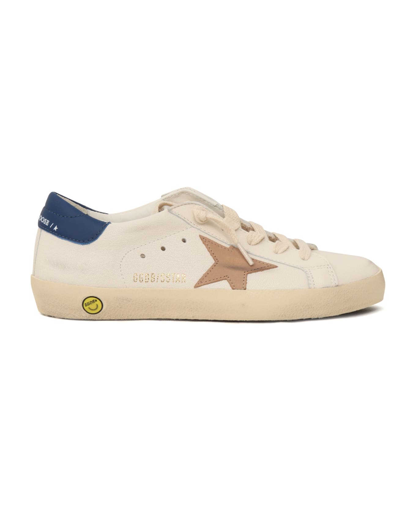 Golden Goose Super Star Nappa Upper And List Nabuk Star Leather Heel - WHITE