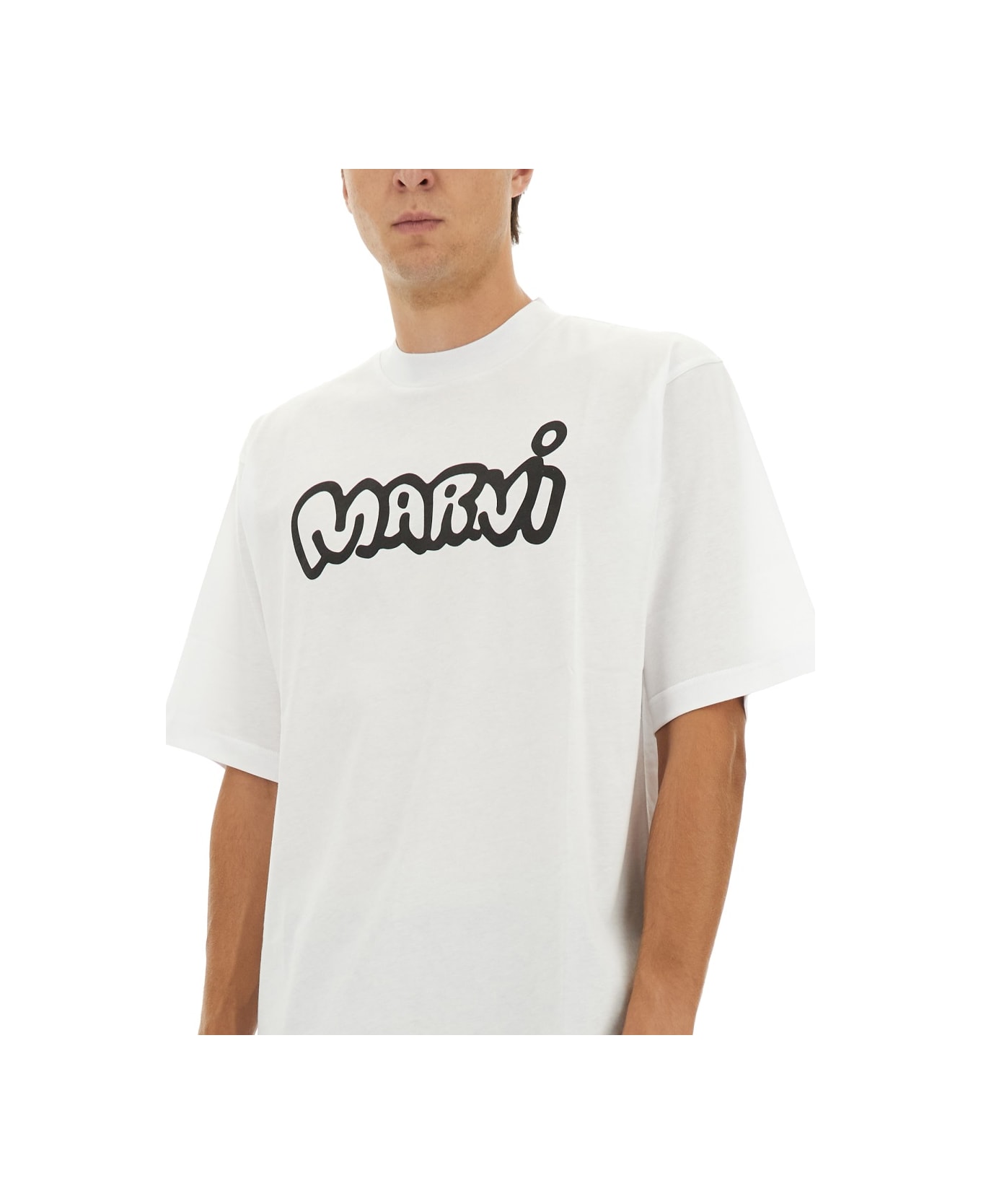 Marni T-shirt With Print - WHITE
