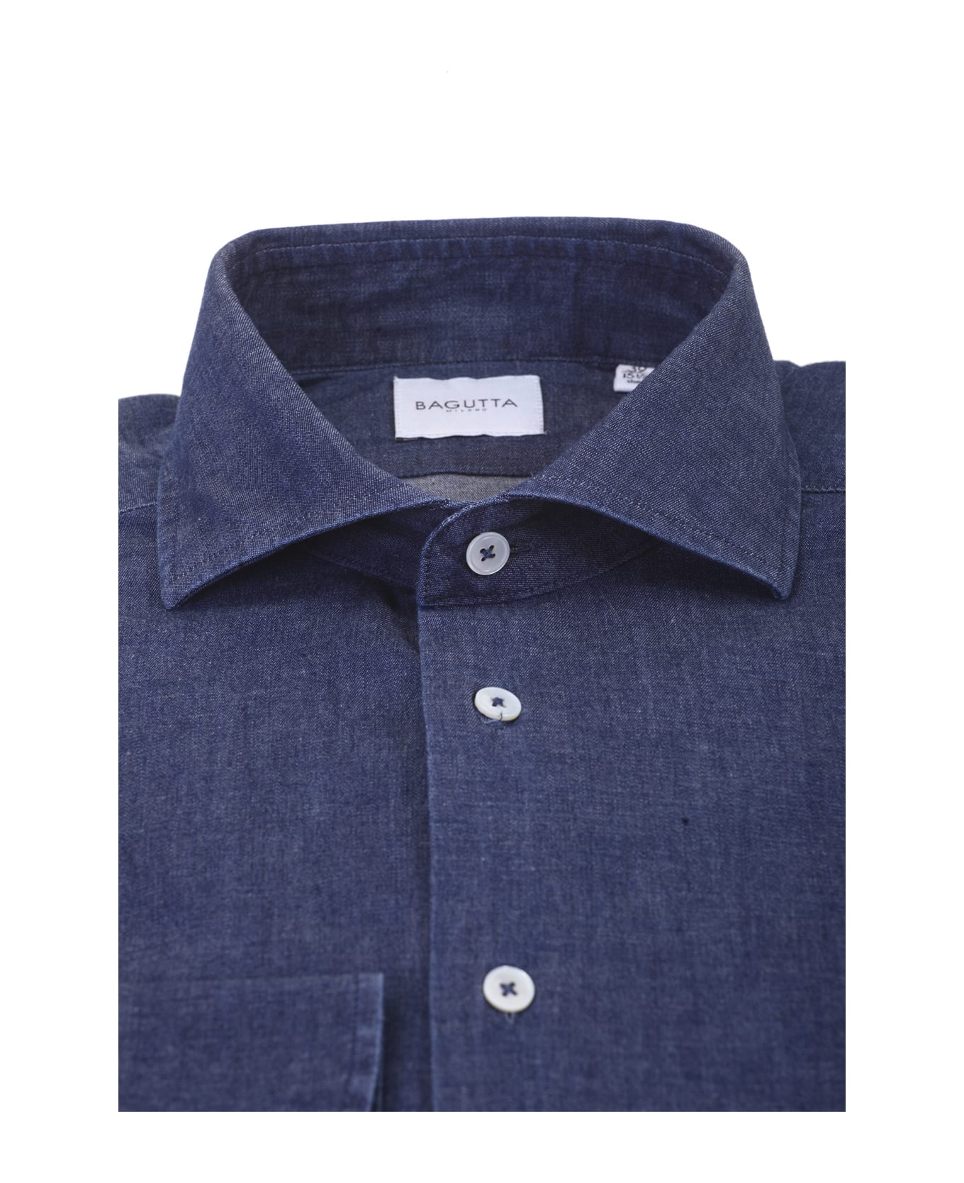 Bagutta 'walter' Cotton Shirt - Blue