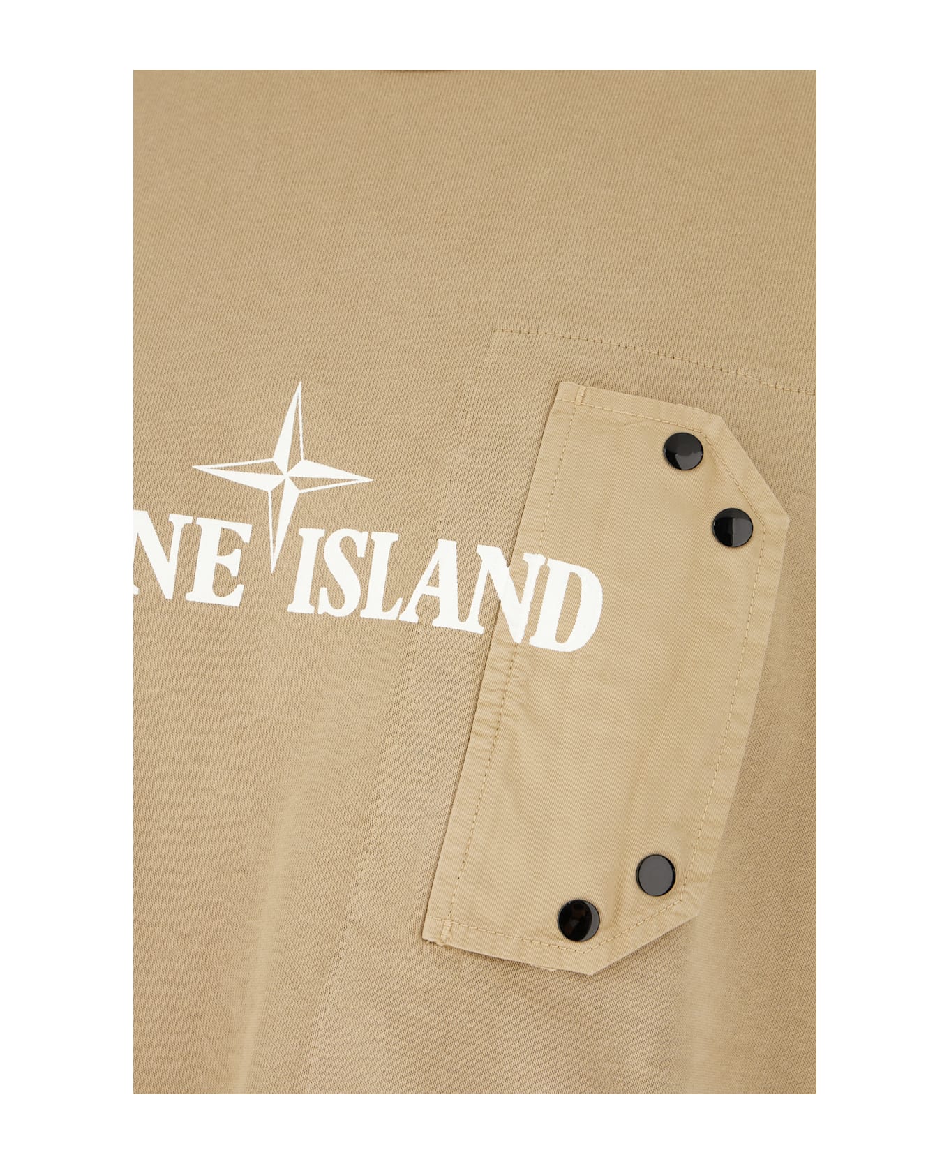 Stone Island Cappuccino Cotton T-shirt - BISCUIT