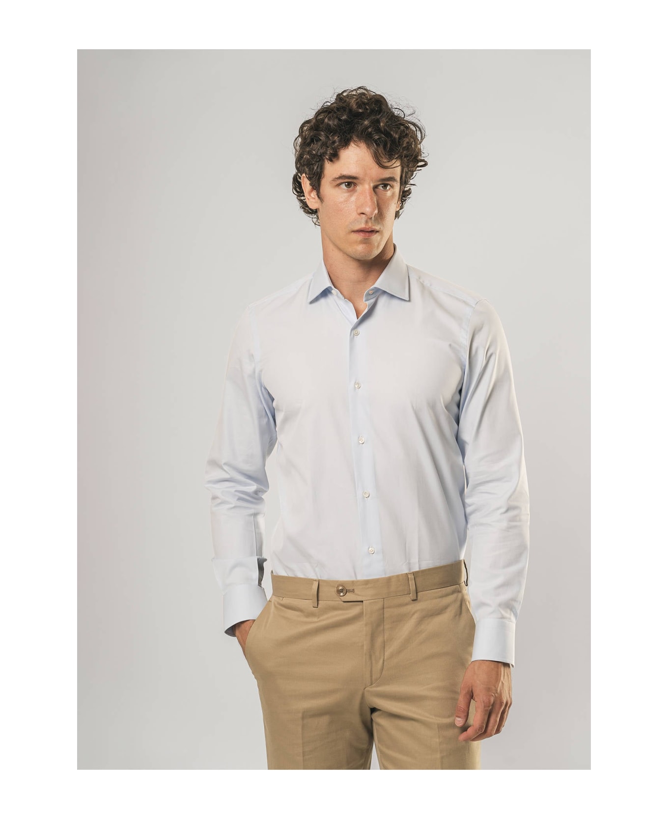 Larusmiani Handmade Shirt Mayfair Shirt - LightBlue