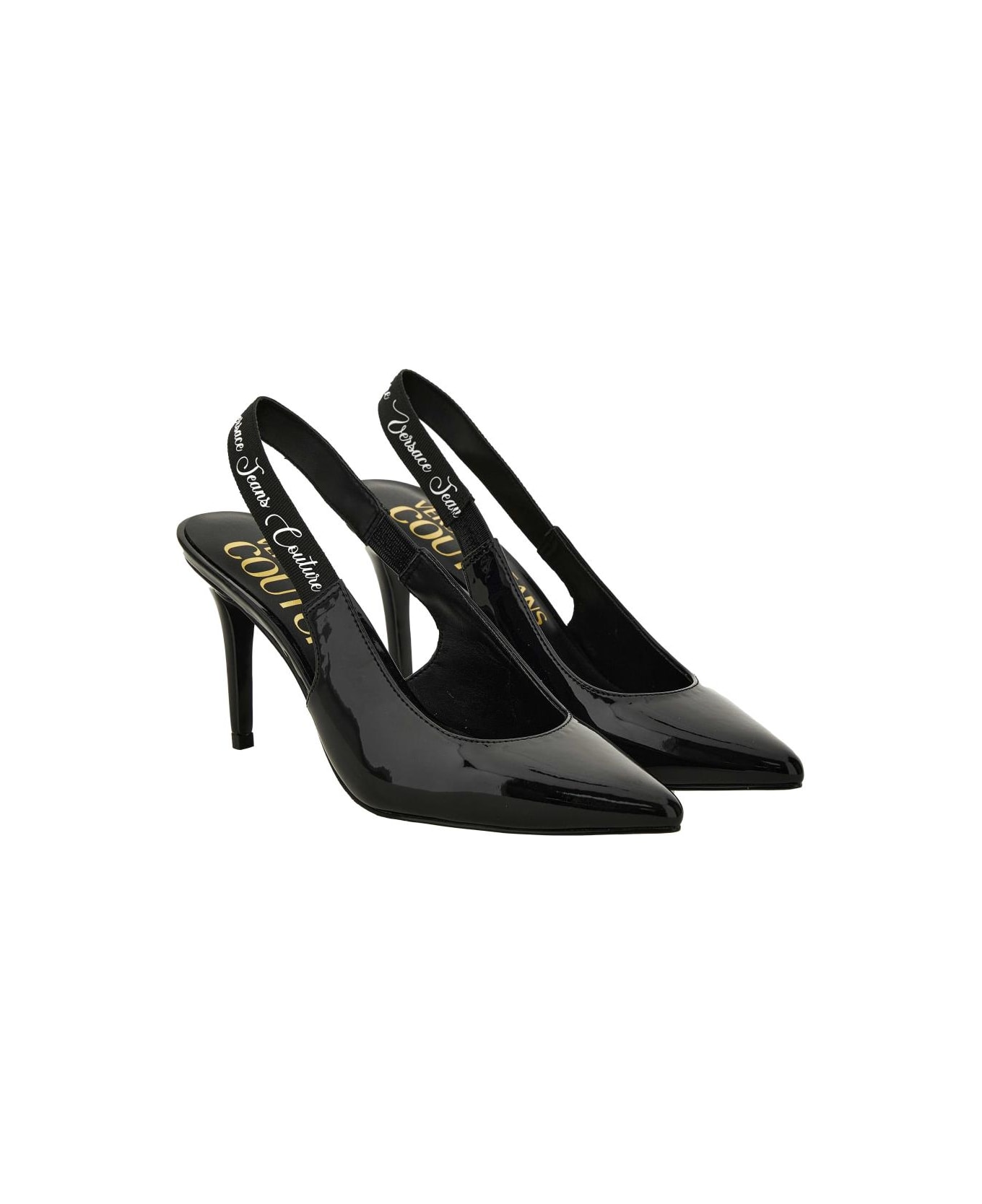 Versace Jeans Couture Slingback - Black フラットシューズ